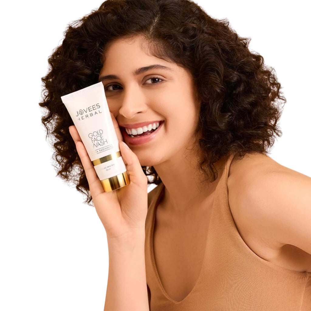 Jovees Gold Ultra Radiance Face Wash – 100ml | 24K Gold Glow, Anti-Aging, Brightening Cleanser for All Skin Types - Damoo