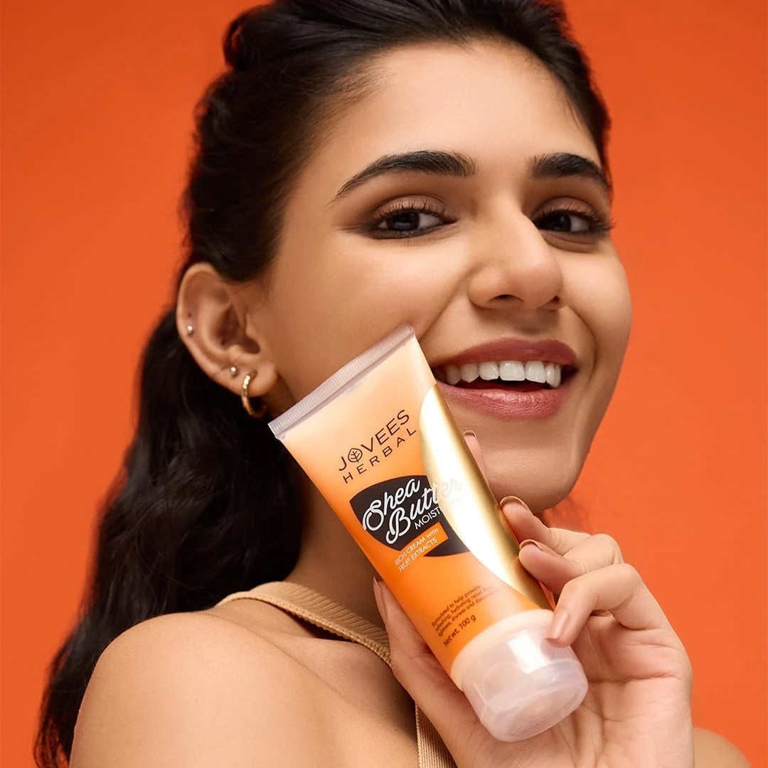 Jovees Shea Butter Moisturizer β 100gm | Deep Hydration with Fruit Extracts | Anti-Ageing & Inflammation Relief | For Normal & Dry Skin - Damoo