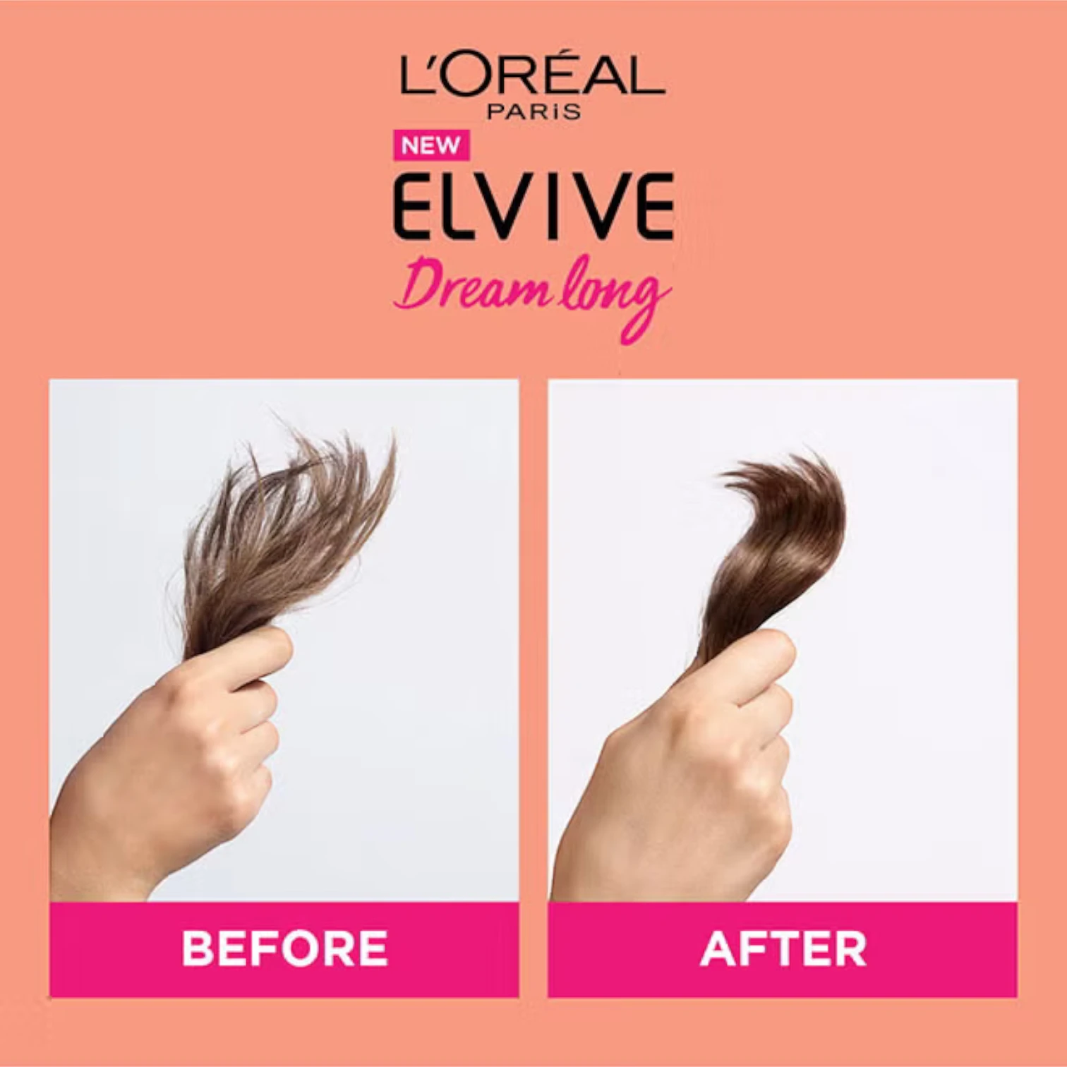 L'Oréal Paris Elvive Dream Long Restoring Shampoo 200ml | With Castor Oil & Vegetal Proteins | Strengthens & Repairs Long Hair with Split Ends - Damoo