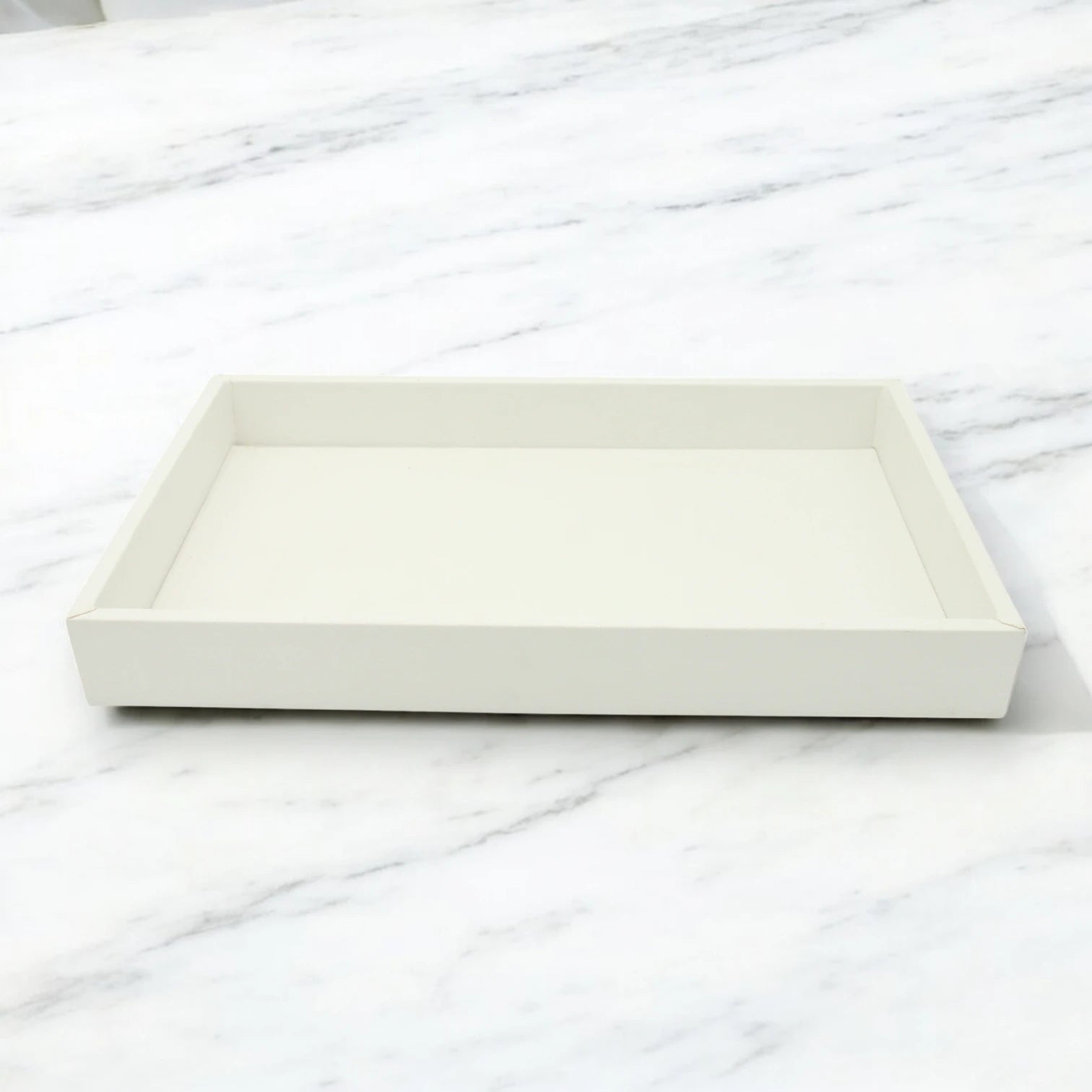 Leather Decorative Serving Tray – Multi-Use Organizer for Food, Perfume, Jewelry & Home Décor - Modern Farmhouse Style - Damoo