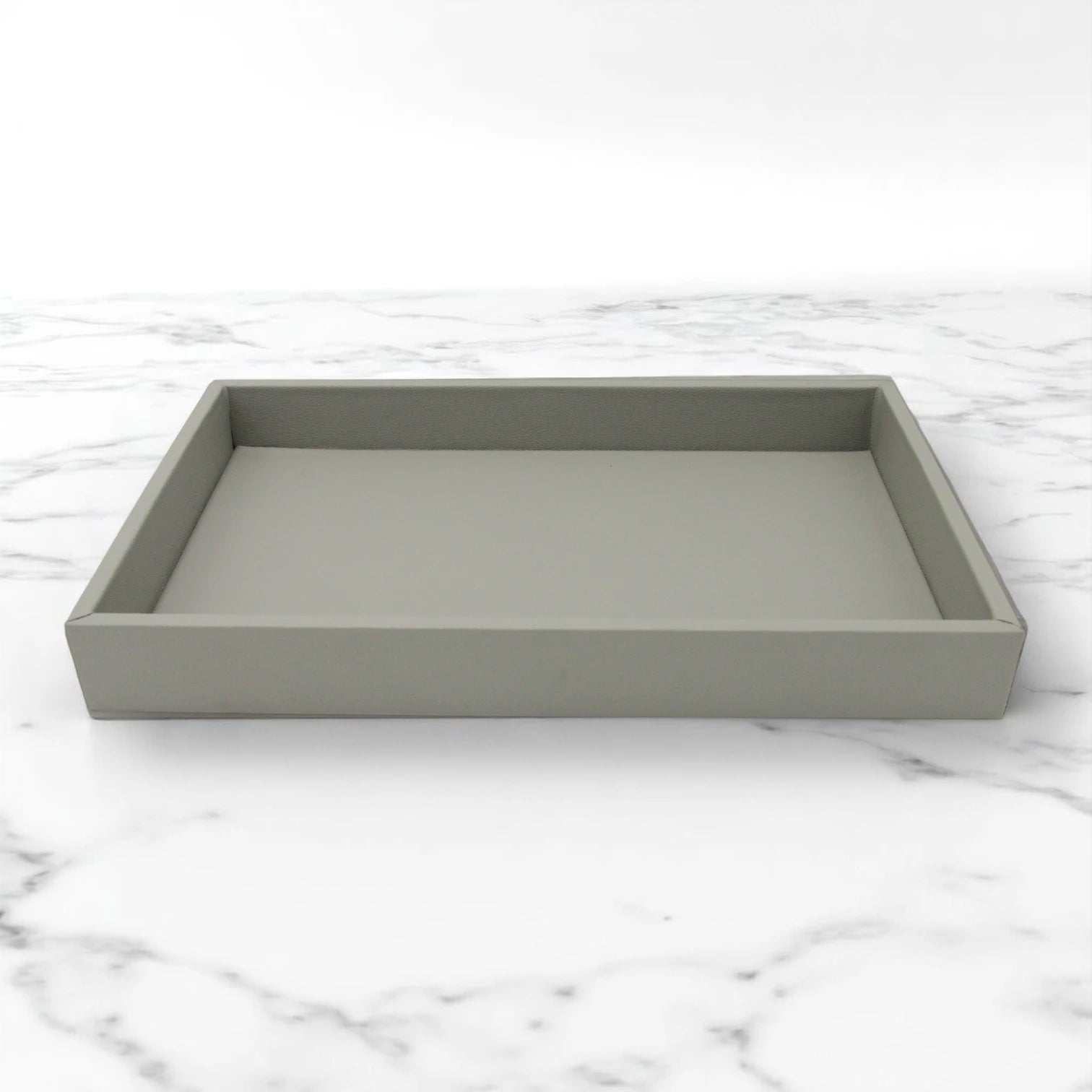 Leather Decorative Serving Tray – Multi-Use Organizer for Food, Perfume, Jewelry & Home Décor - Modern Farmhouse Style - Damoo