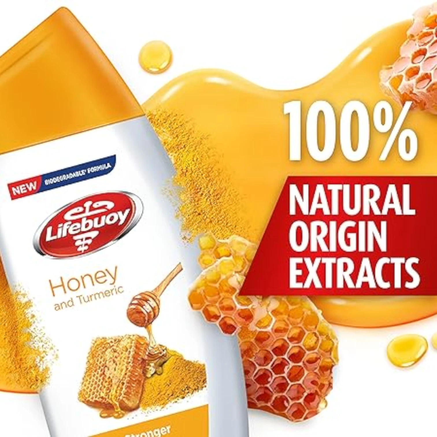 Lifebuoy Antibacterial Body Wash Combo – Mild Care 500ml with 10X Moisturizers + Honey & Turmeric 280ml for Natural Germ Protection - Damoo