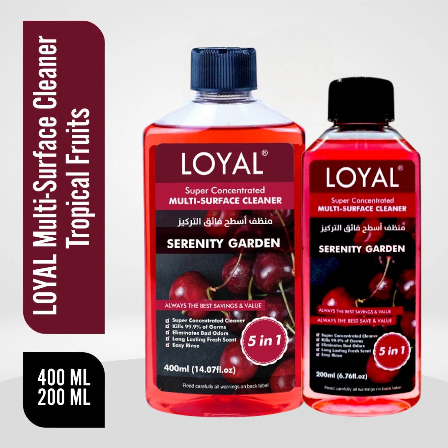 LOYAL Super Concentrated Deodorizer & Cleaner – Serenity Garden | 5-in-1 Multi-Surface Formula, Disinfects, Deodorises & Refreshes - Damoo