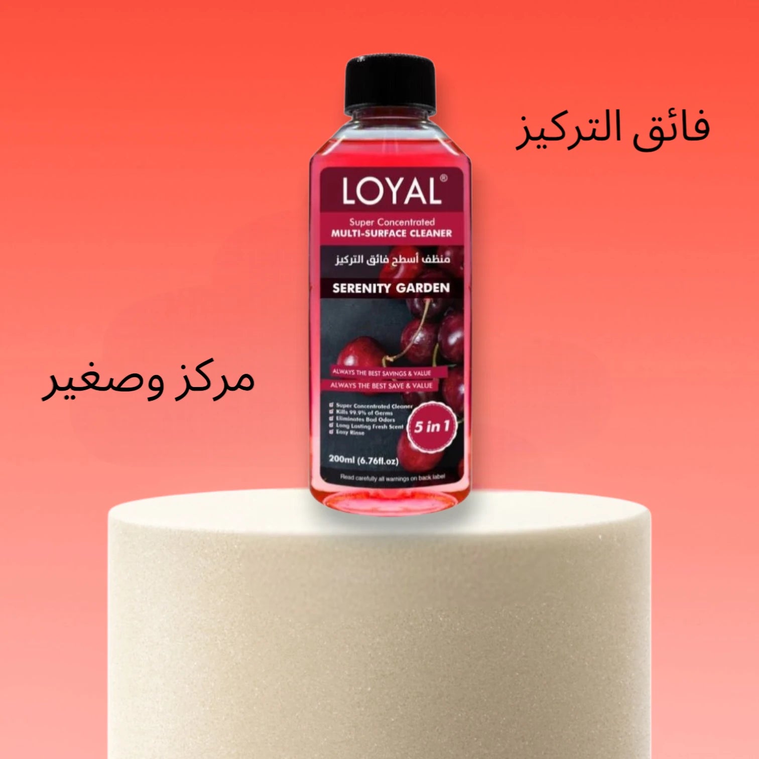 LOYAL Super Concentrated Deodorizer & Cleaner – Serenity Garden | 5-in-1 Multi-Surface Formula, Disinfects, Deodorises & Refreshes - Damoo