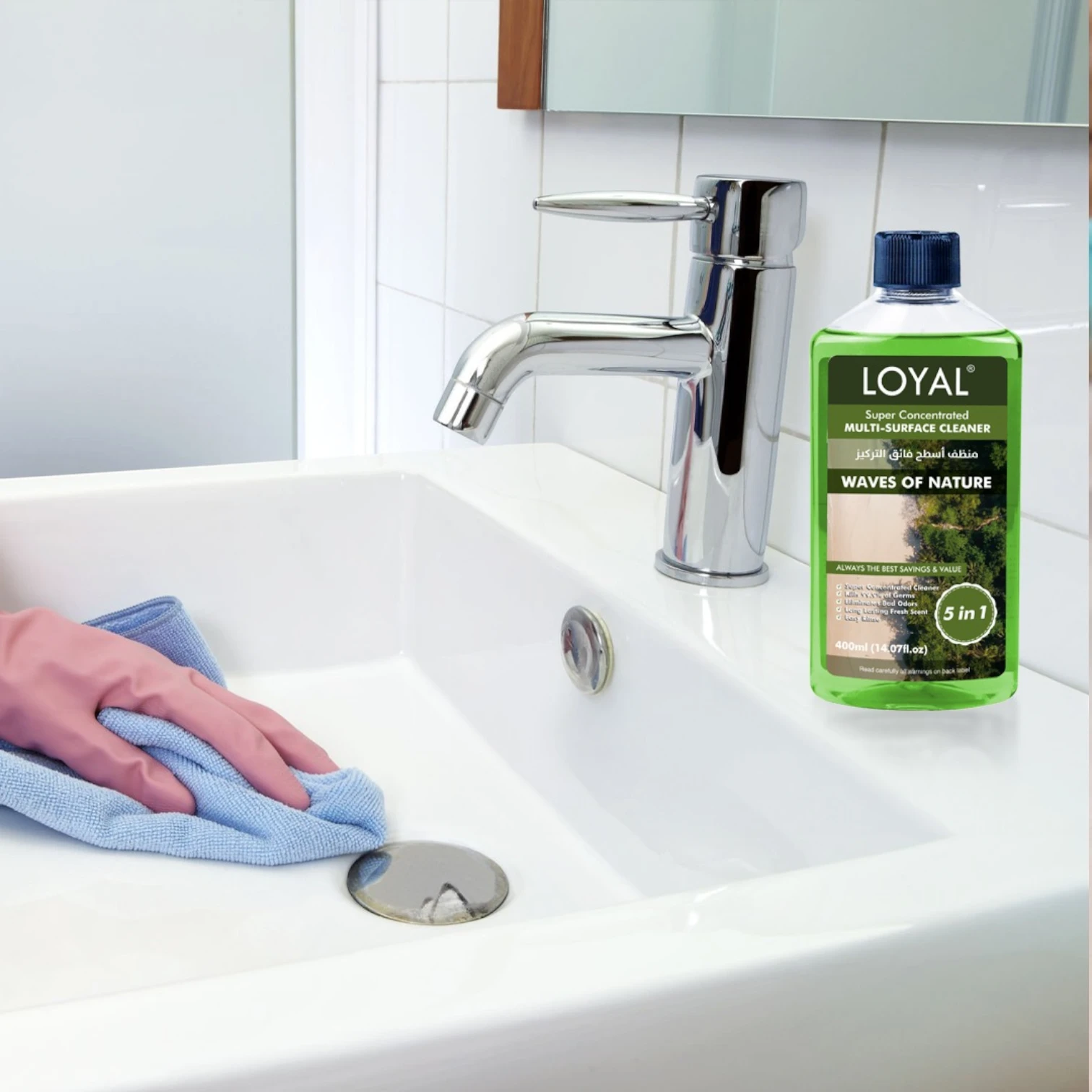 LOYAL Super Concentrated Deodorizer & Cleaner – Waves of Nature | 5-in-1 Multi-Surface Cleaner, Food-Safe, Powerful Odour Neutraliser - Damoo