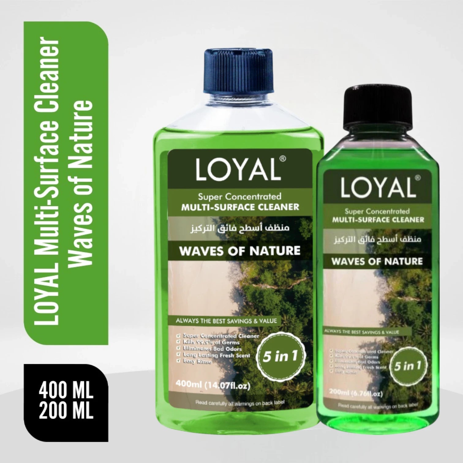 LOYAL Super Concentrated Deodorizer & Cleaner – Waves of Nature | 5-in-1 Multi-Surface Cleaner, Food-Safe, Powerful Odour Neutraliser - Damoo