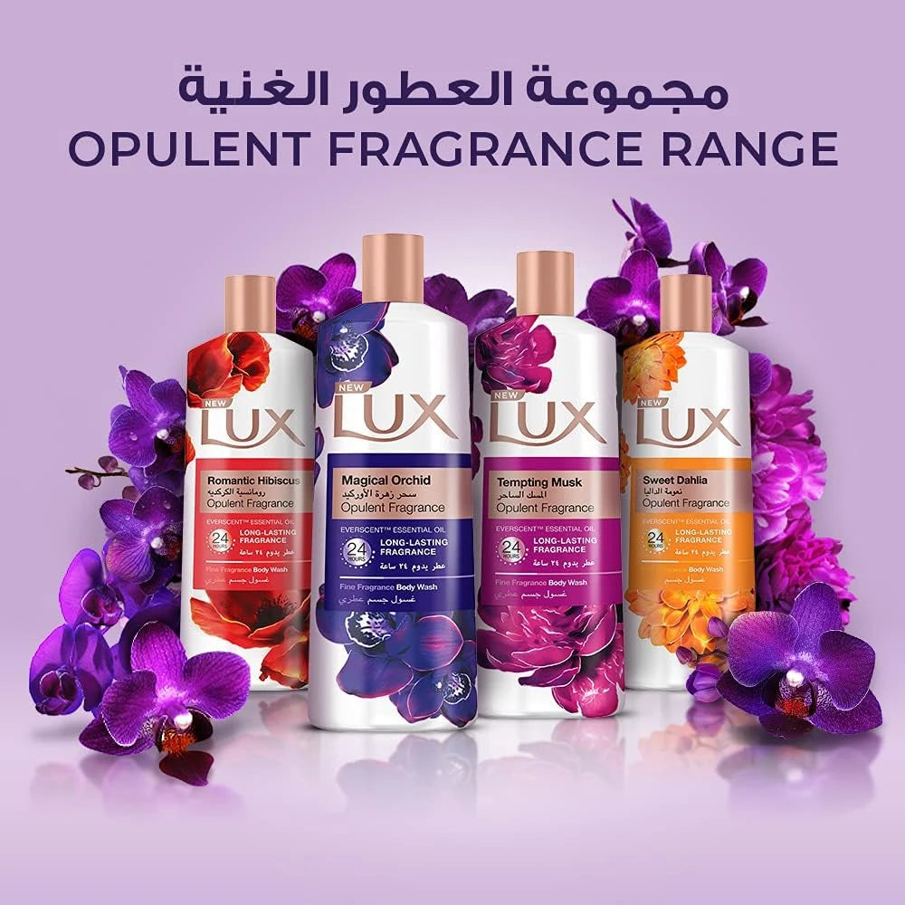LUX Magical Orchid Perfumed Body Wash – 700ml | 24H Long-Lasting Fragrance with Everscent Essential Oils | Enchanting Orchid & Juniper Scent | Soft, Scented Skin for All-Day Freshness - Damoo