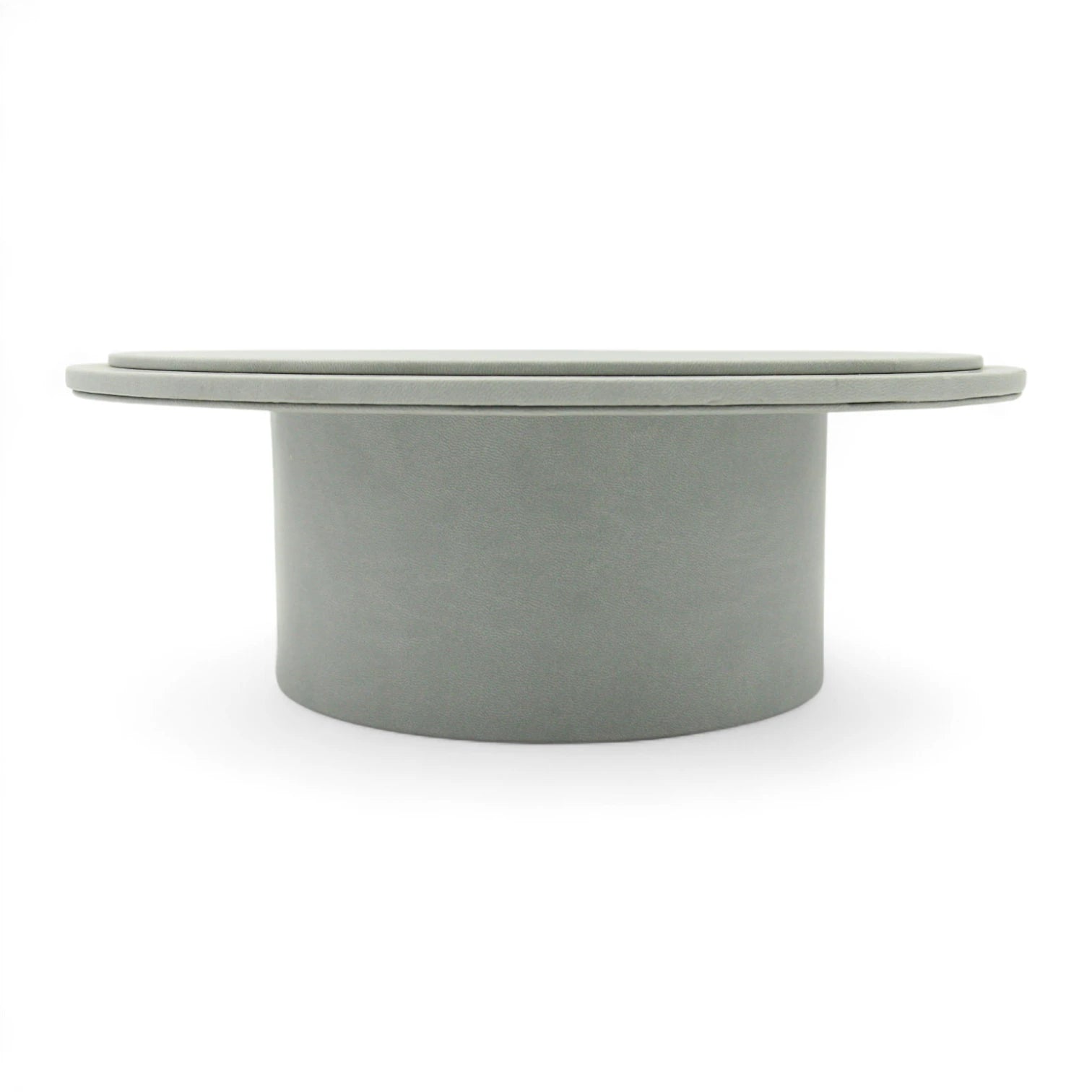 Luxury Leather Round Cake Stand – Large Elegant Dessert Display for Events & Home Decor - Damoo