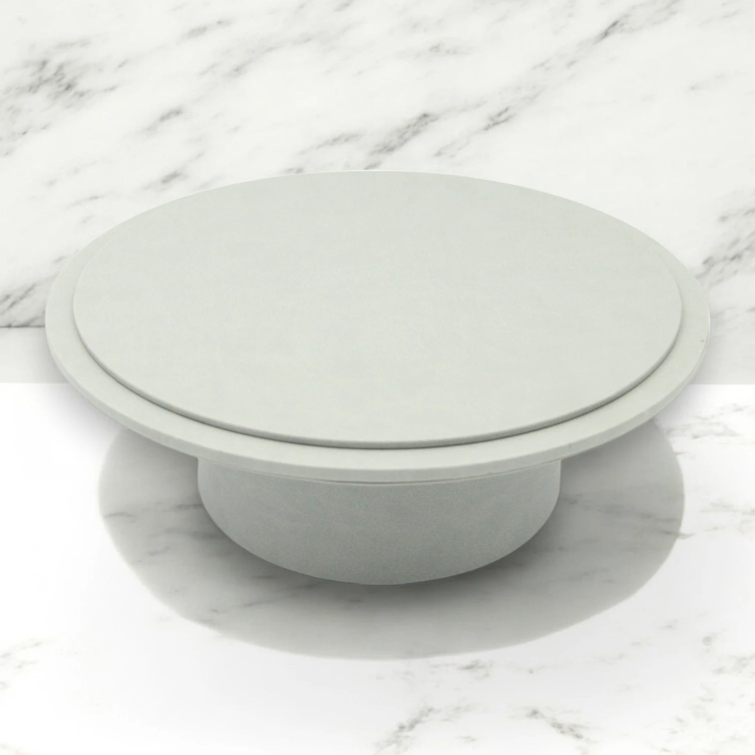Luxury Leather Round Cake Stand – Large Elegant Dessert Display for Events & Home Decor - Damoo