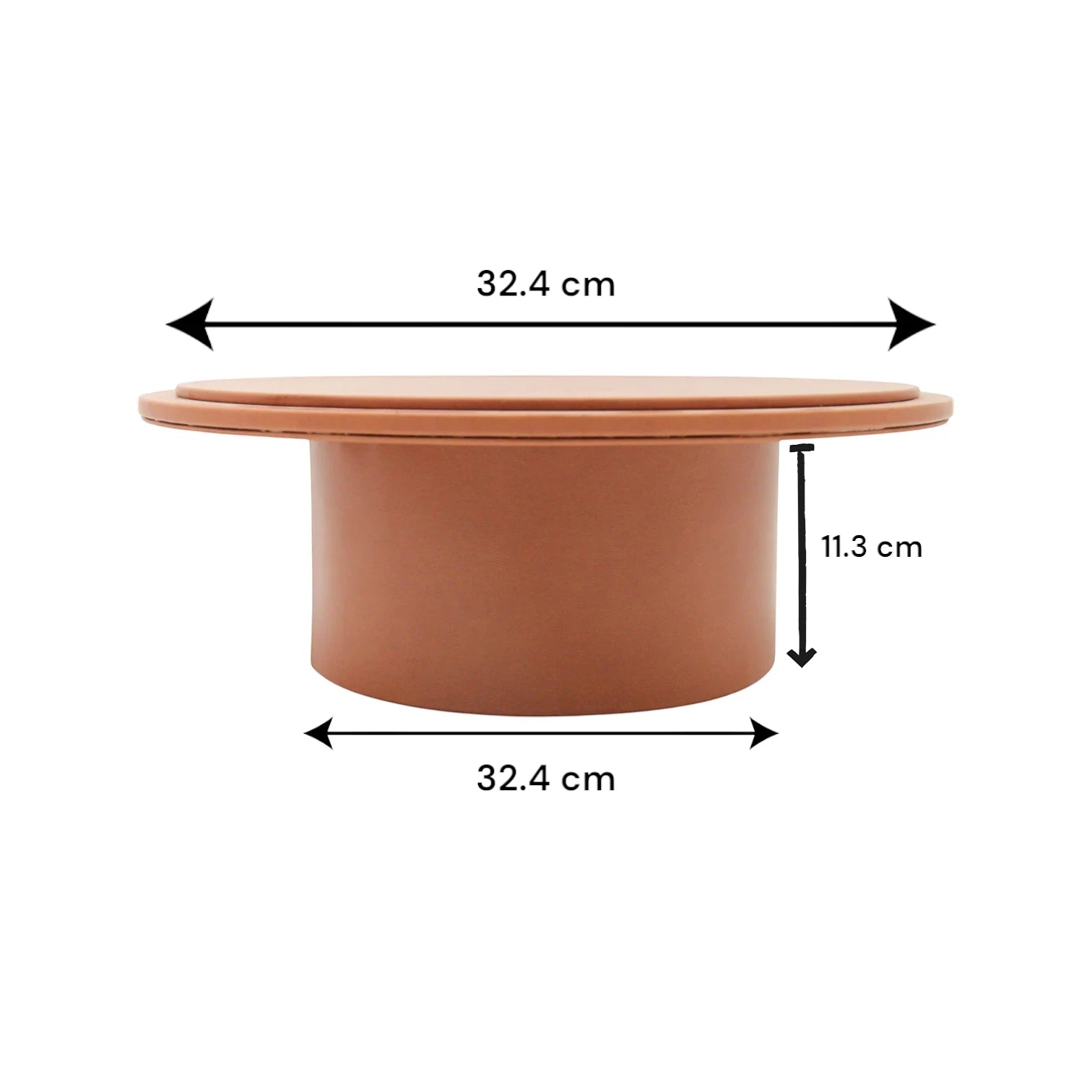 Luxury Leather Round Cake Stand – Large Elegant Dessert Display for Events & Home Decor - Damoo
