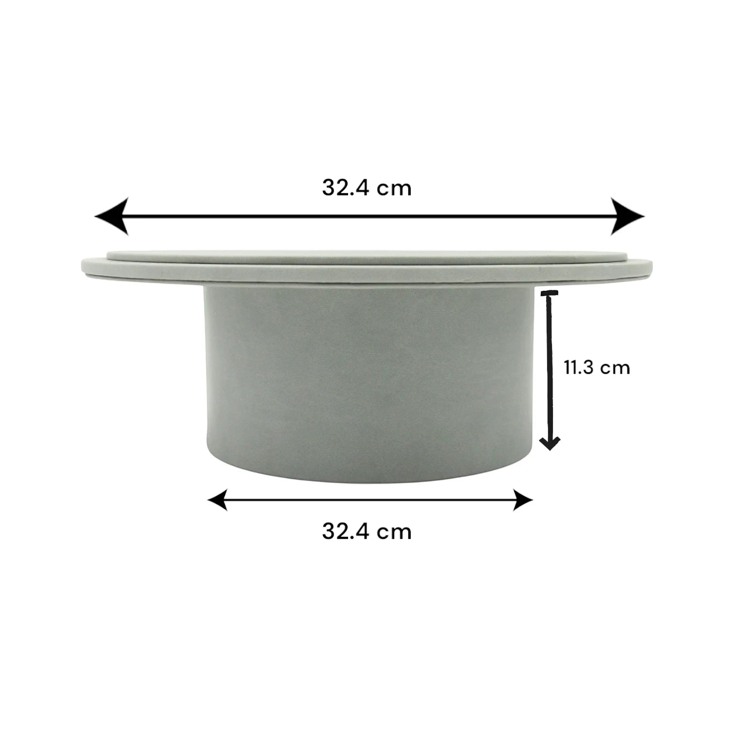 Luxury Leather Round Cake Stand – Large Elegant Dessert Display for Events & Home Decor - Damoo