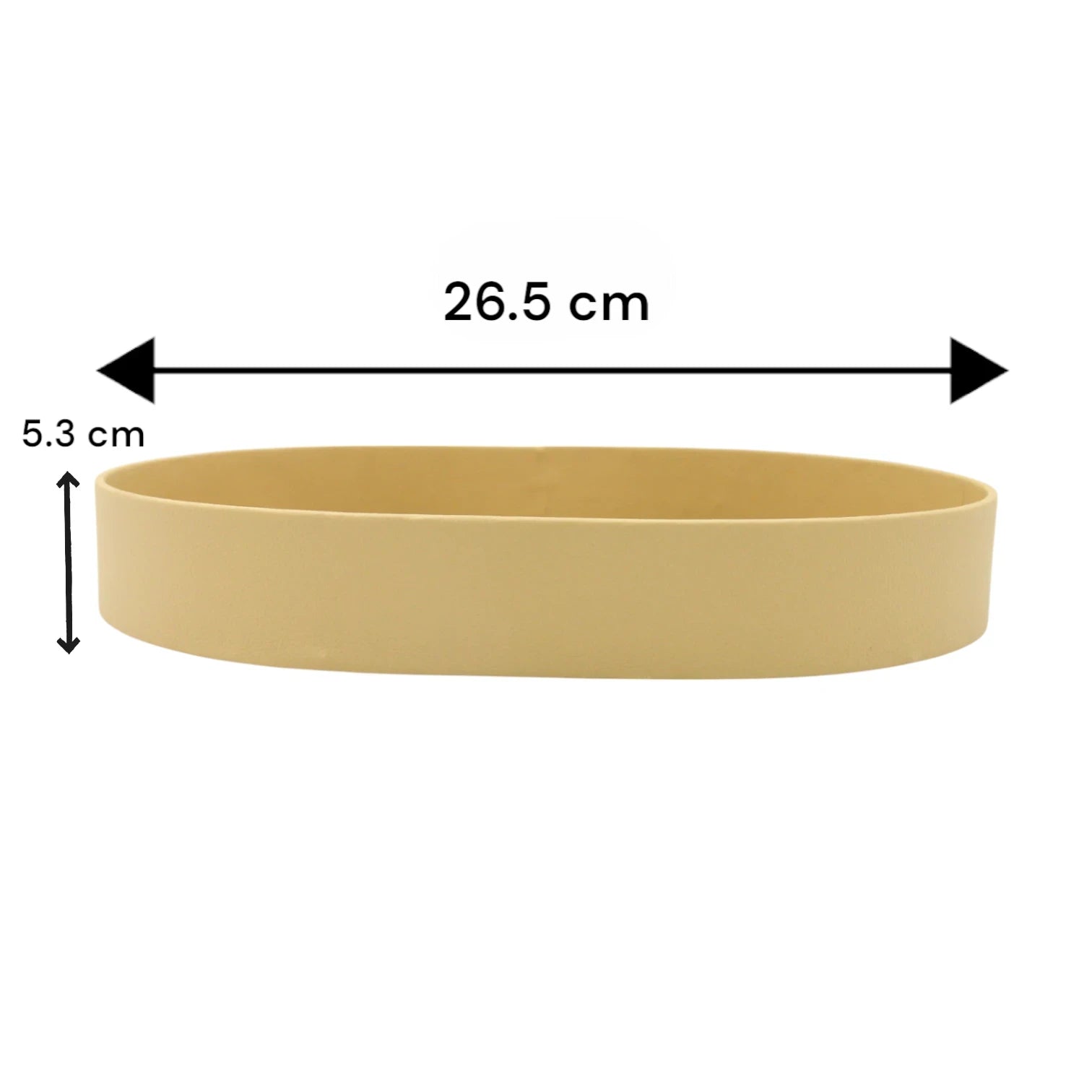 Luxury Oval Leather Catchall Tray – Handmade PU Leather Valet Organizer for Desk, Dresser, Entryway or Nightstand – Beige - Damoo