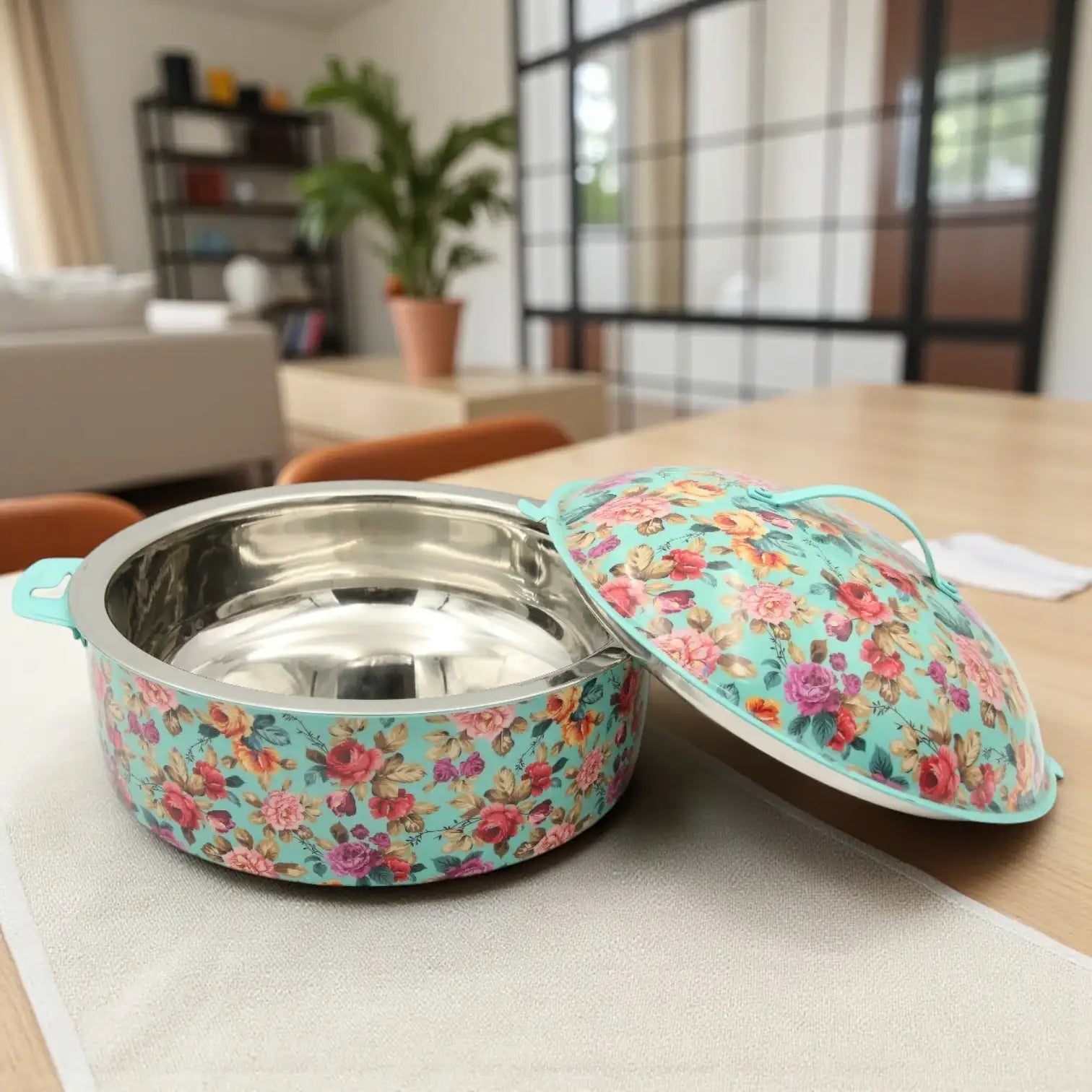 Mayflower 5000ml Premium Stainless Steel Hot Pot – Affordable Luxury with Timeless Floral Motif, Made in India - Damoo