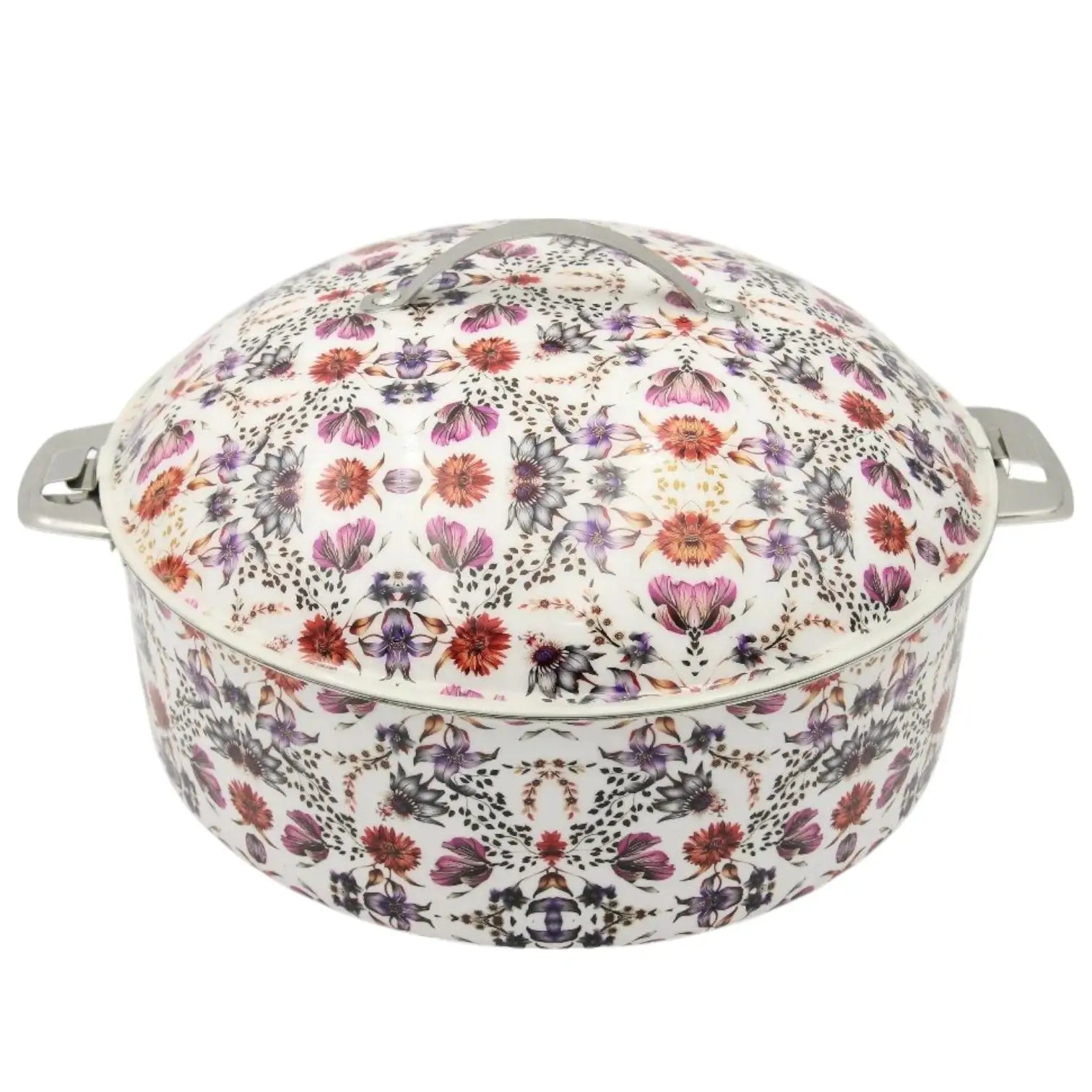 Mayflower Premium Stainless Steel Serving Bowl – Affordable Luxury with Elegant Floral Motif, Made in India - Damoo