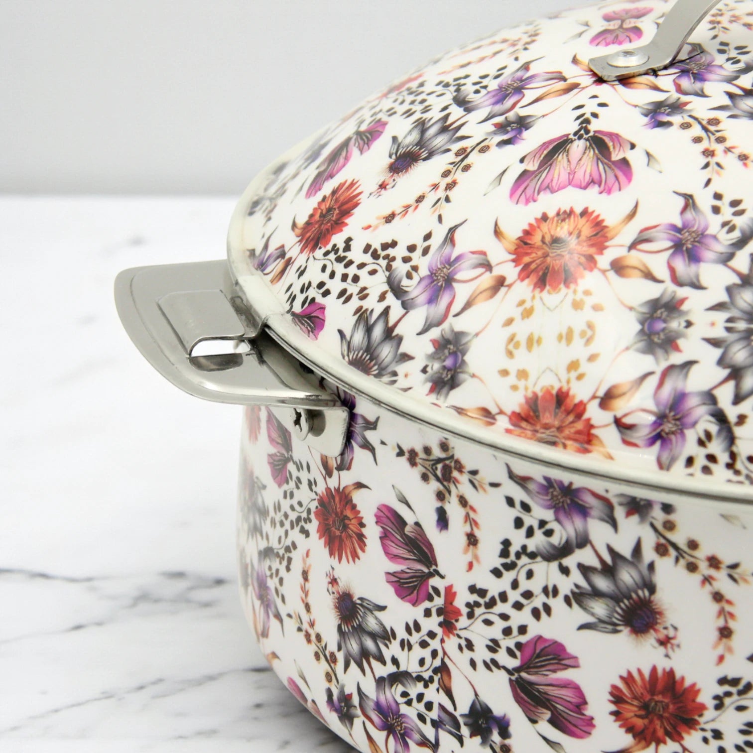 Mayflower Premium Stainless Steel Serving Bowl – Affordable Luxury with Elegant Floral Motif, Made in India - Damoo