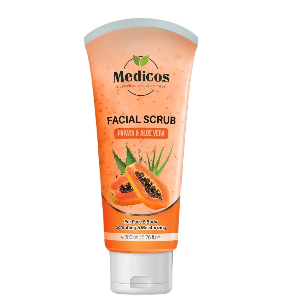 Medicos Face Wash with Papaya & Aloe Vera – 200ml Natural Brightening
