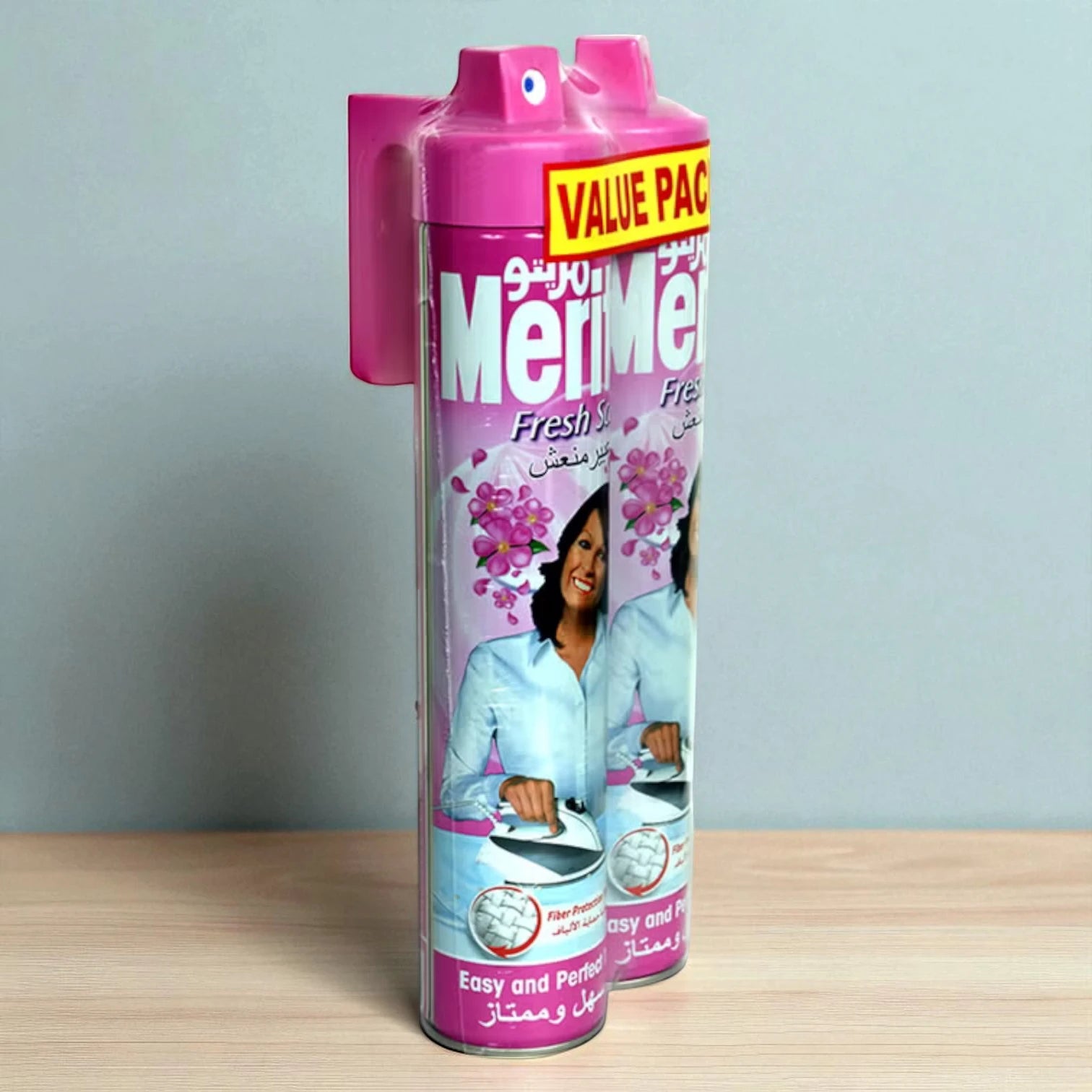 Merito Spray Starch – Fresh Scent, Fabric Ironing Spray with Fiber Protection – 2x500ml (Multicolour) - Damoo