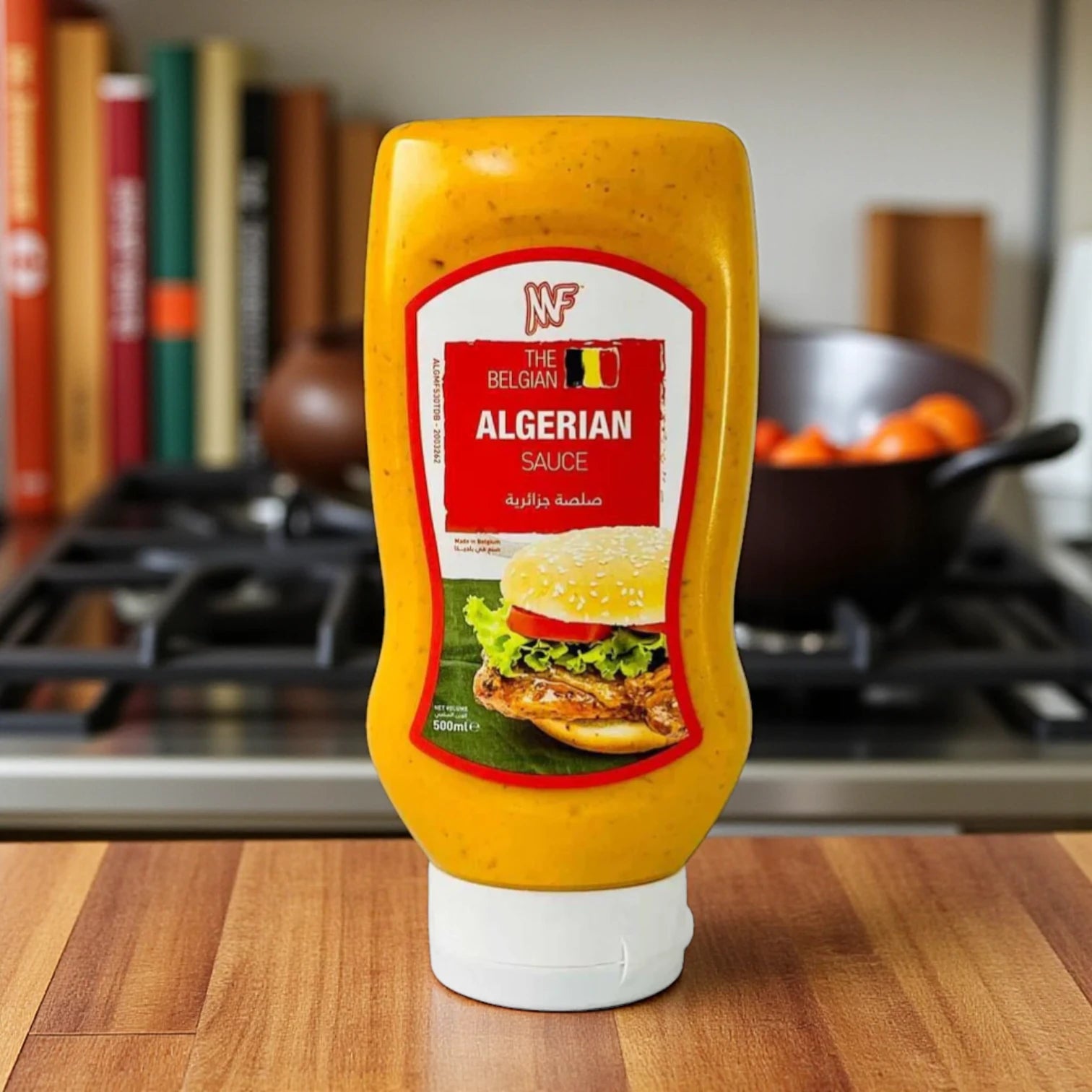 MF The Original Belgian Algerian Sauce 500ml – Aromatic & Savory Gourmet Sauce for Sandwiches, Grilled Meats, Fries & More – Versatile Condiment Made in Belgium with Premium Ingredients - Damoo