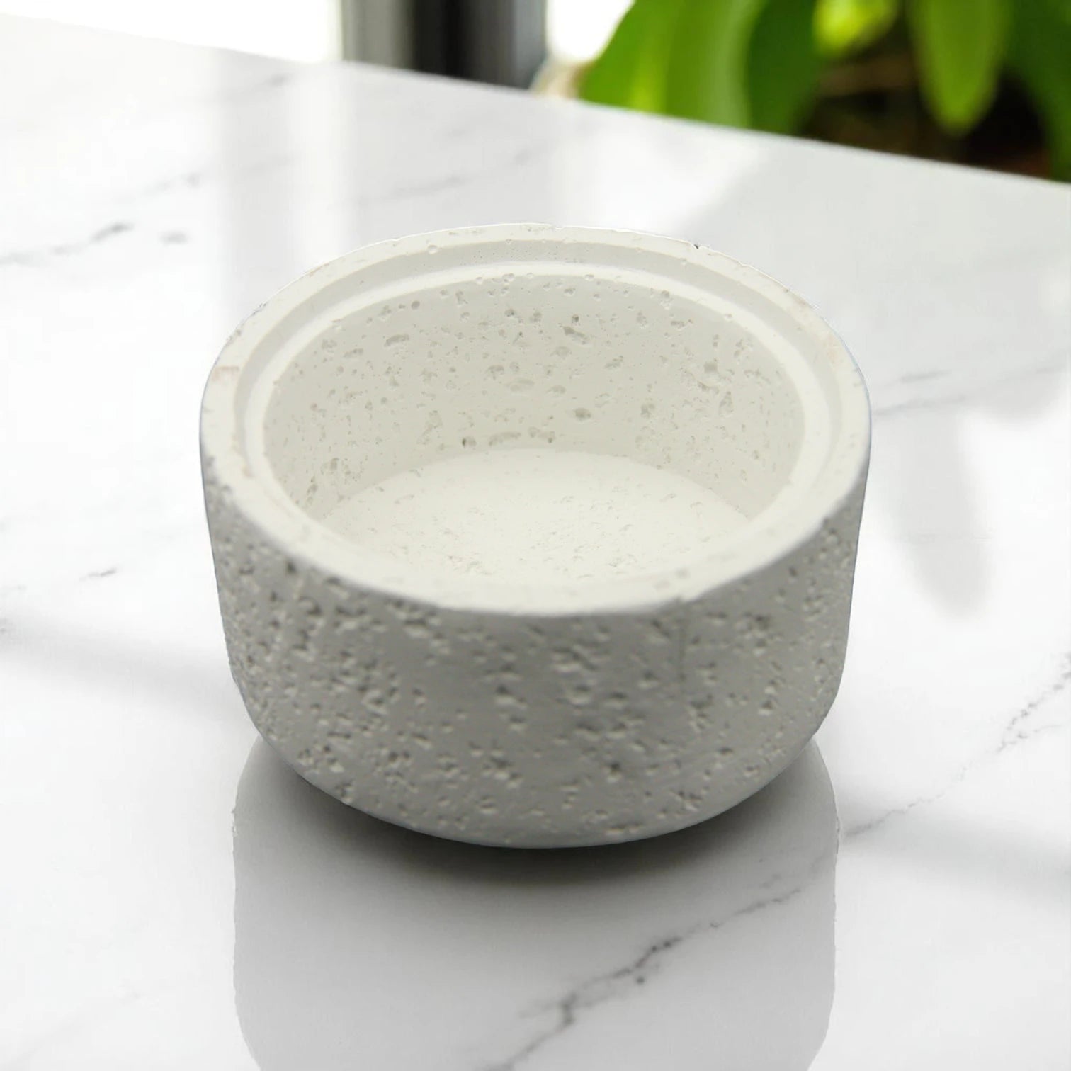 Modern Sculptural Mortar & Pestle Set - White & Black Real Stone - Multi-Purpose Culinary & Decorative Tool - Damoo
