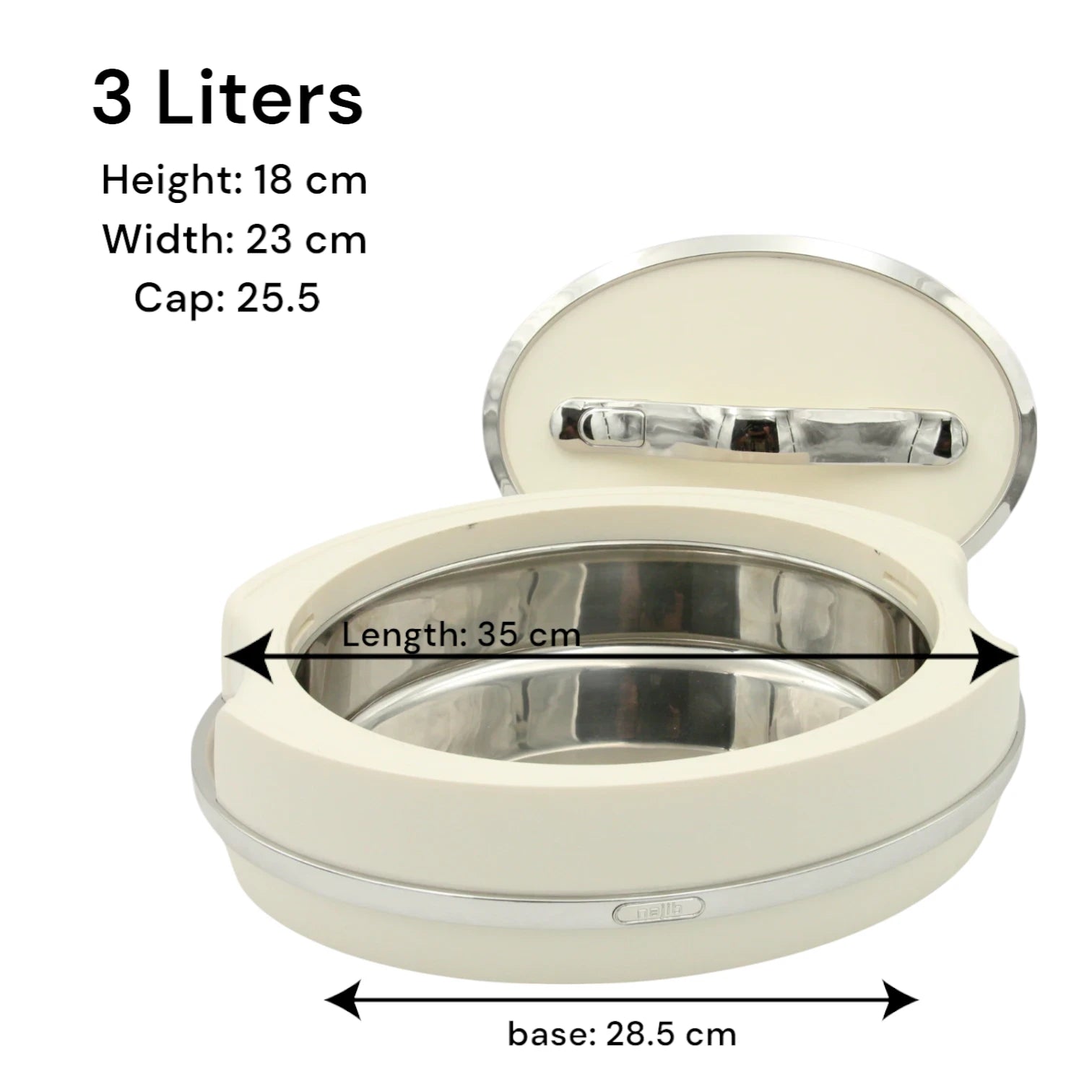 Najib 3-Piece Thermal Food Warmer & Hot Pot Set (2.0L + 2.5L + 3.0L) – Insulated Casserole Containers for Biryani, Roti & More | Eco-Friendly & Long-Lasting Heat Retention - Damoo