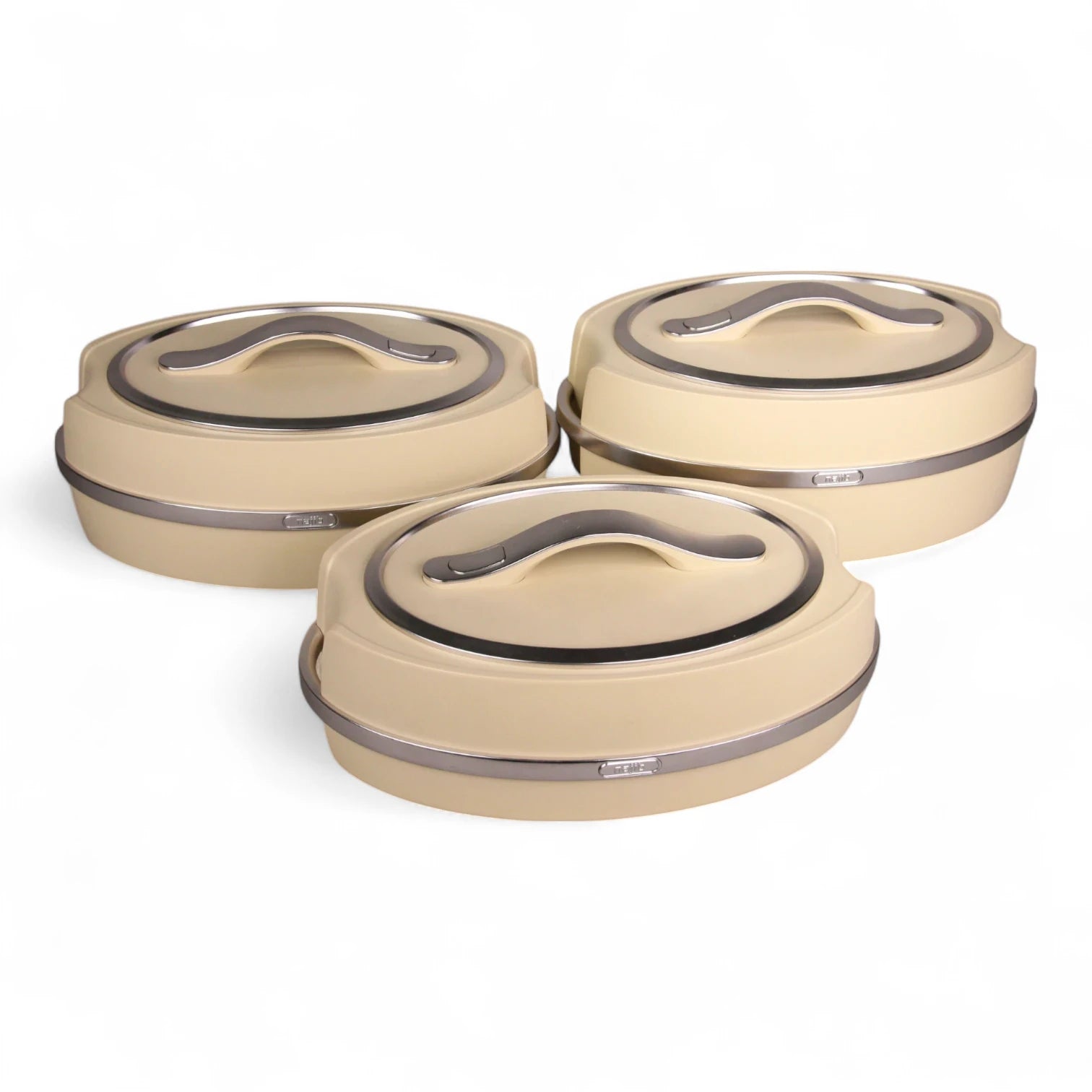 Najib 3-Piece Thermal Food Warmer & Hot Pot Set (2.0L + 2.5L + 3.0L) – Insulated Casserole Containers for Biryani, Roti & More | Eco-Friendly & Long-Lasting Heat Retention - Damoo