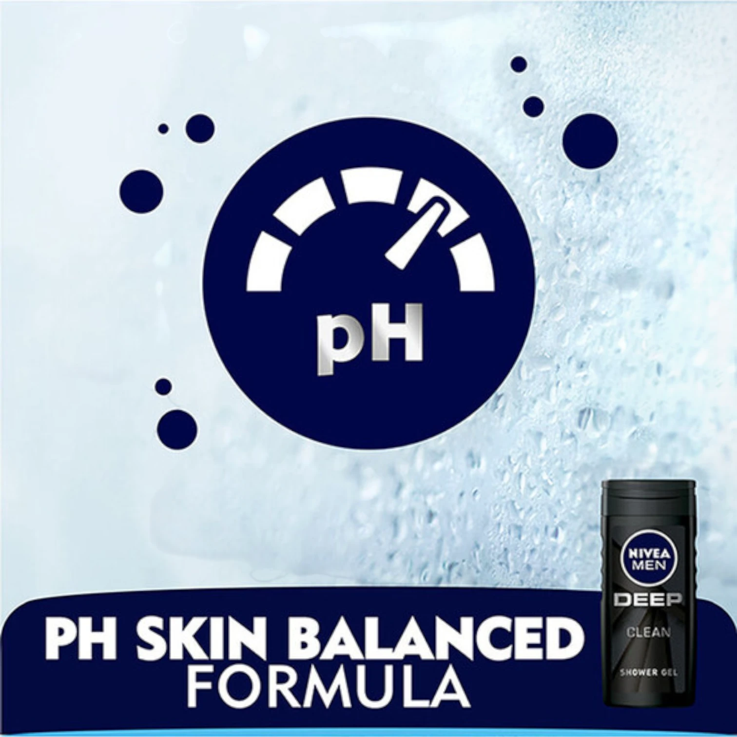 NIVEA Men Deep Clean Shower Gel with Microfine Clay 250ml– Body, Face & Hair Wash, Deep-Cleansing & Refreshing - Damoo