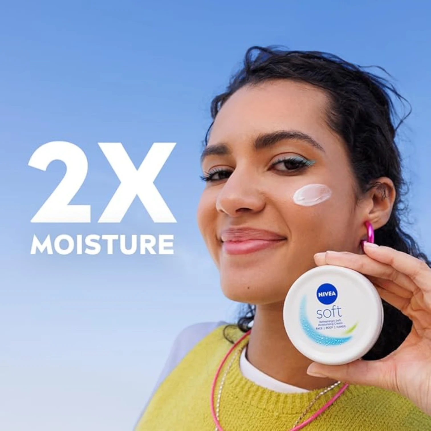 NIVEA Soft Moisturising Cream – Vitamin E & Jojoba Oil | Lightweight Face, Hand & Body Moisturizer | 300ml Travel Jar - Damoo