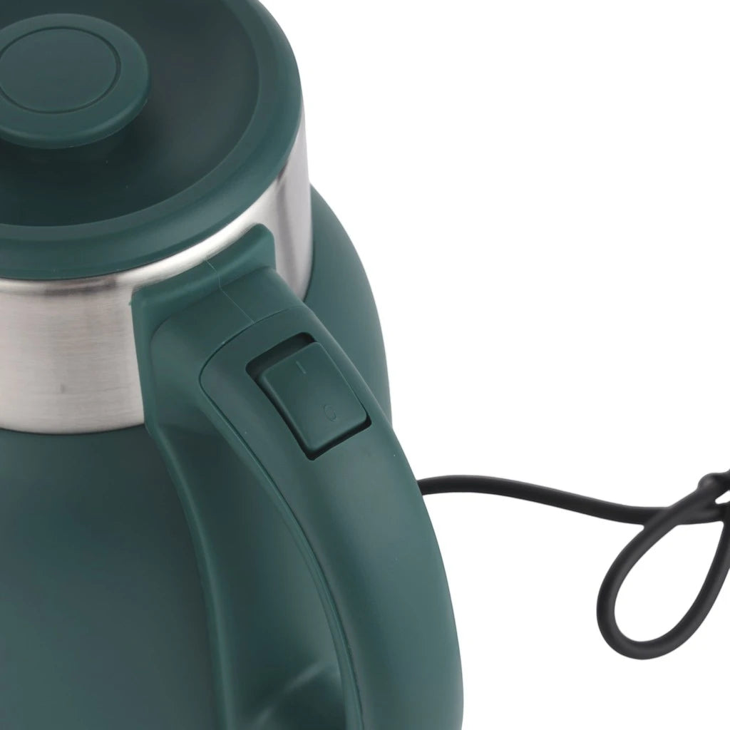 Olsenmark 1.5L Double Layer Electric Kettle OMK7027 – 1500W Stainless Steel Cool-Touch Kettle with 360° Rotating Base, Auto Shut-Off, Overheat & Boil-Dry Protection – Green - Damoo