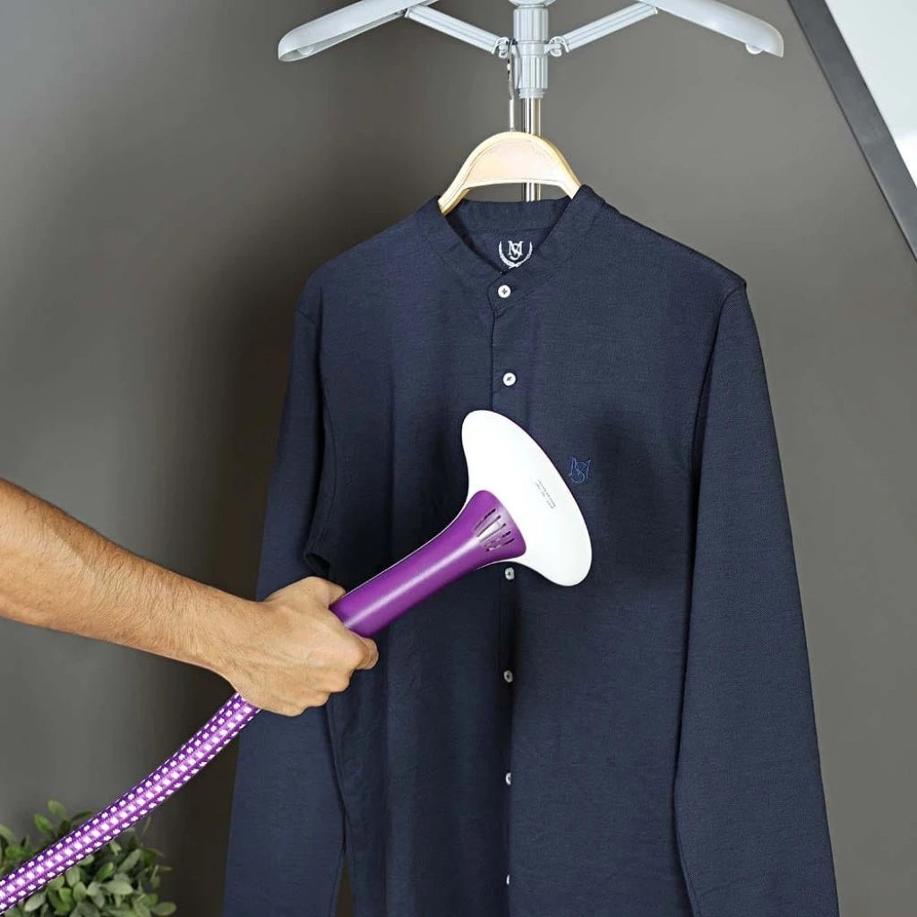 Olsenmark Garment Steamer β 1.8L Water Tank, 2000W Power, 45s Fast Heat-Up, Telescopic Pole, Clothes Hanger, Continuous Steam , OMGS1690N β Pink - Damoo