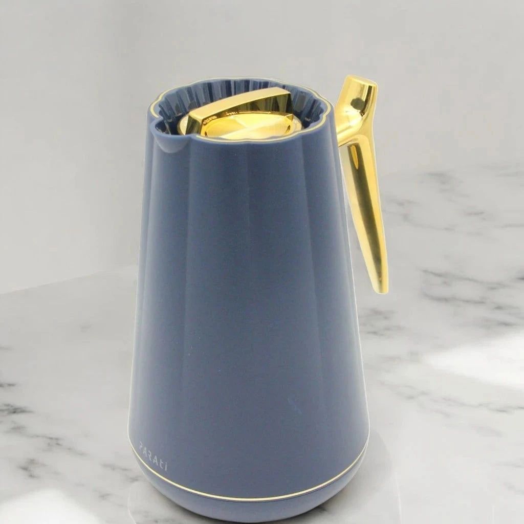 PARATI 1.0 Liters Vacuum Jug – Premium Double-Wall Borosilicate Glass Thermos Flask | Model LP9-10 | Leak-Proof, BPA-Free, Hot & Cold Beverage Container | Patented Design | Model LP9 | EN12546-1:2000 Certified - Damoo