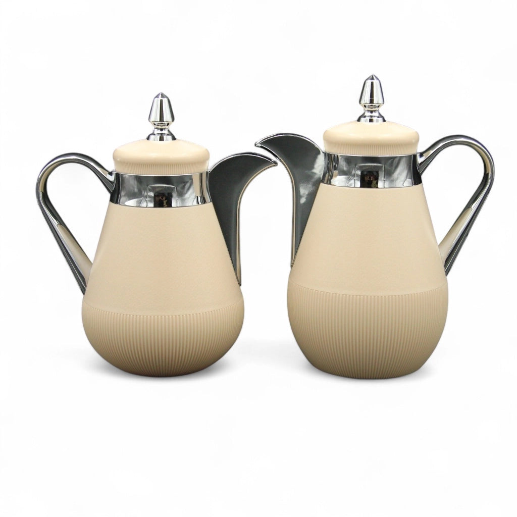 Parati Vacuum Jug Set – 0.35L + 0.5L | Double Wall High Vacuum | Borosilicate Glass & Food-Grade Silicone | 12H Hot / 24H Cold | Premium Heat Retention - Damoo