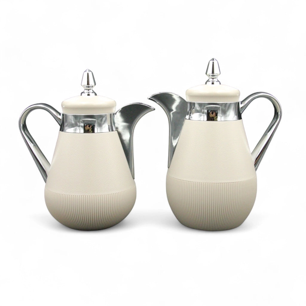 Parati Vacuum Jug Set – 0.35L + 0.5L | Double Wall High Vacuum | Borosilicate Glass & Food-Grade Silicone | 12H Hot / 24H Cold | Premium Heat Retention - Damoo