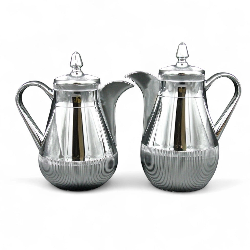 Parati Vacuum Jug Set – 0.35L + 0.5L | Double Wall High Vacuum | Borosilicate Glass & Food-Grade Silicone | 12H Hot / 24H Cold | Premium Heat Retention - Damoo