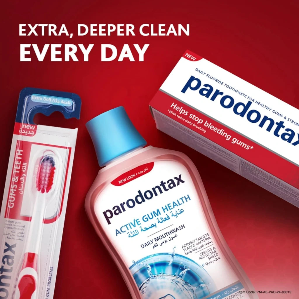 Parodontax Extra Fresh Toothpaste for Bleeding Gums 75ml Tube – Fluoride Peppermint Toothpaste for Plaque Removal, Gum Care & Fresh Breath – for Daily Oral Health - Damoo
