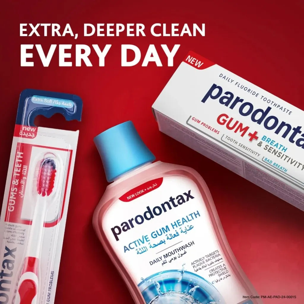 Parodontax Gum + Breath & Sensitivity Whitening Toothpaste 75ml Tube – Fluoride Peppermint Toothpaste for Sensitive Teeth, Gum Health, Fresh Breath & Gentle Whitening – for Daily Oral Care - Damoo