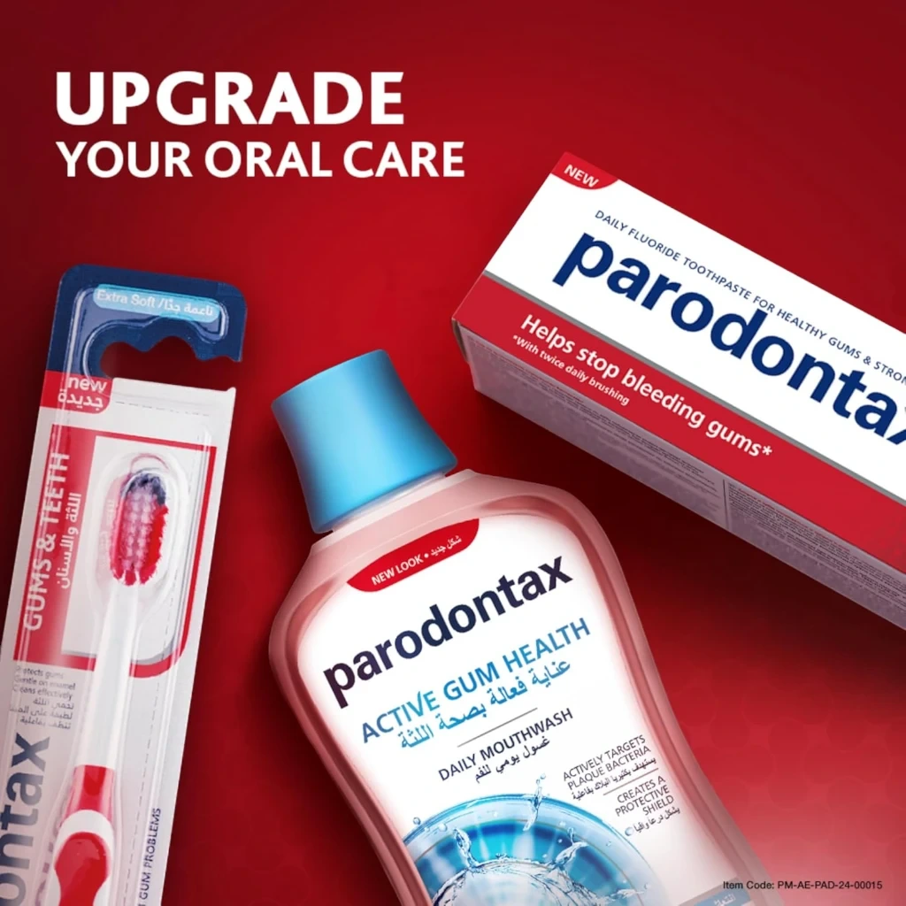 Parodontax Whitening Toothpaste for Bleeding Gums – Mint Flavour Fluoride Toothpaste for Gum Disease Prevention, Gentle Whitening & Fresh Breath – 75ml Tube for Daily Oral Care - Damoo