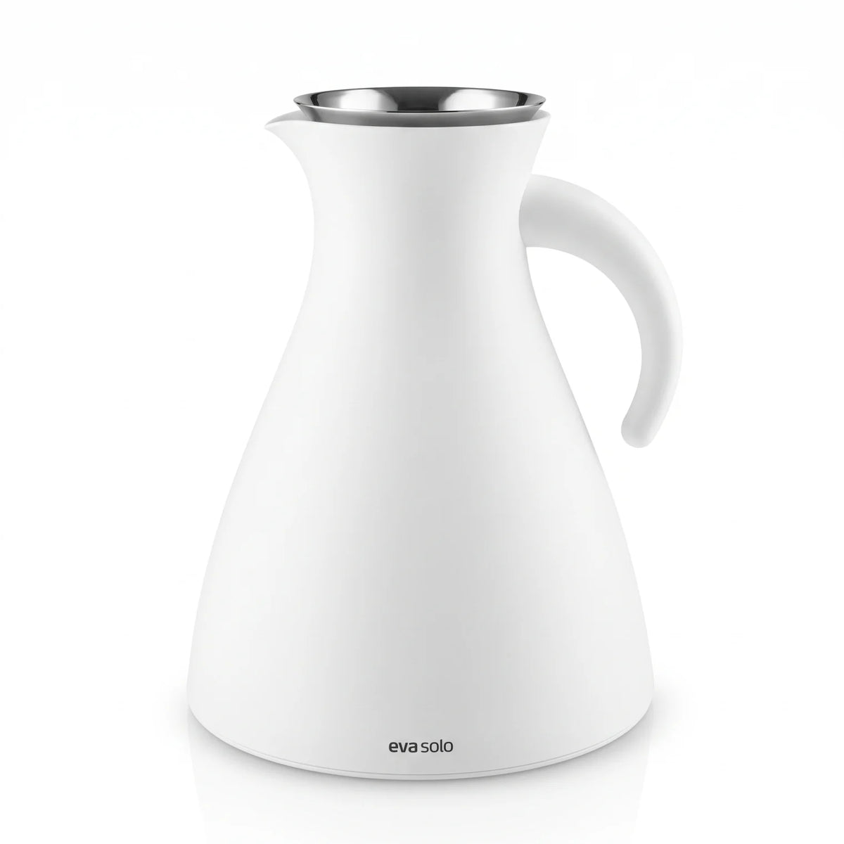 Eva Solo Matt White Vaccum Flask – 1 Liter | Leak Proof | Keeps Drinks Hot 12 Hours or Cold 24 Hours