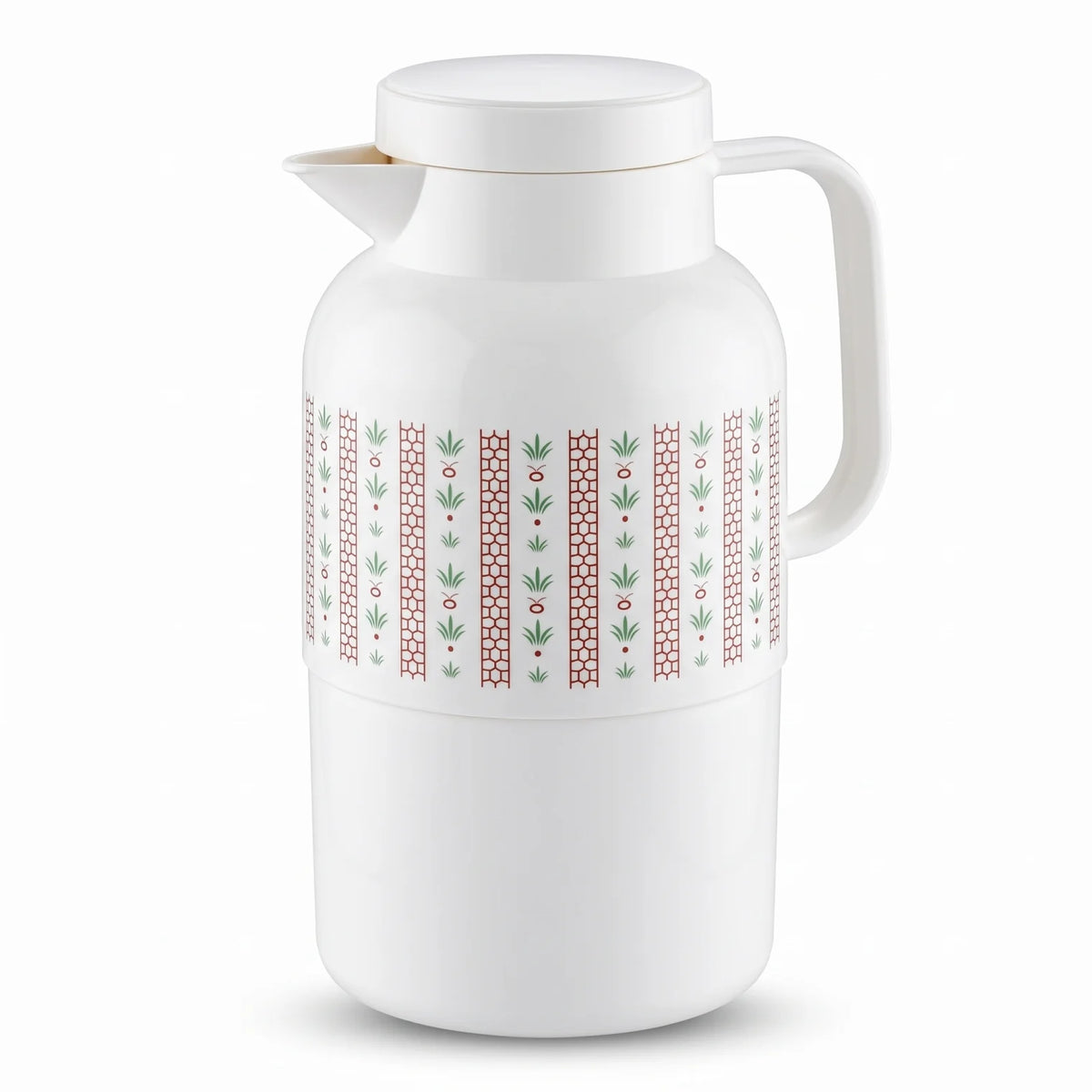 Legend Thermal Flask 2.0 Liters – Traditional Green and Red Pattern | Leak-Proof Tea and Coffee Flask