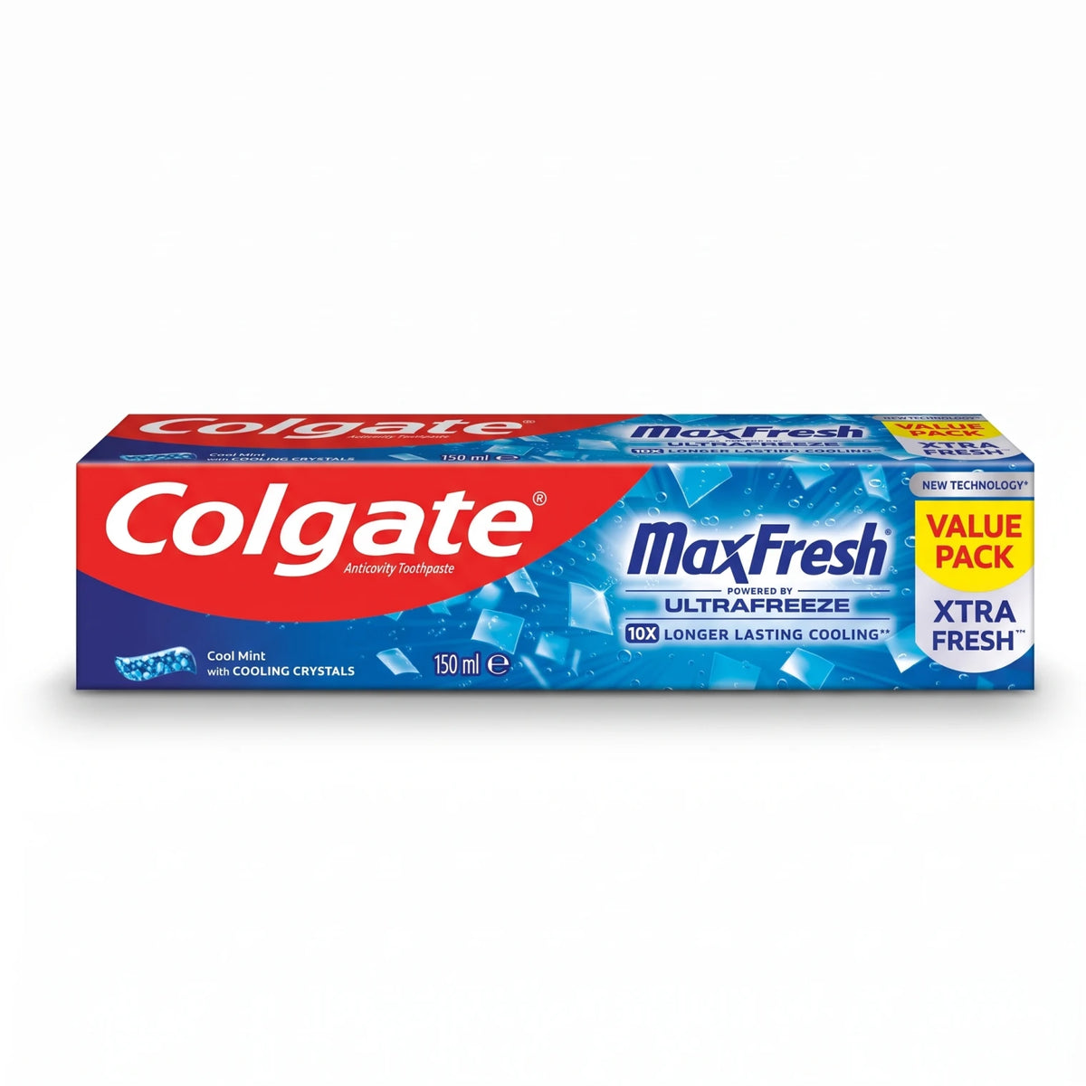 Colgate MaxFresh Cool Mint Toothpaste 150 ml Value Pack – Anticavity Toothpaste with Cooling Crystals, XTRA FRESH, 10X Longer-Lasting Cooling