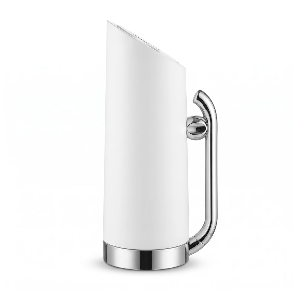 MAHRA White vaccum flask with Steel Handle and Base – 0.8 Liter | Leak Proof | Keeps Drinks Hot 12 Hours, Cold 24 Hours