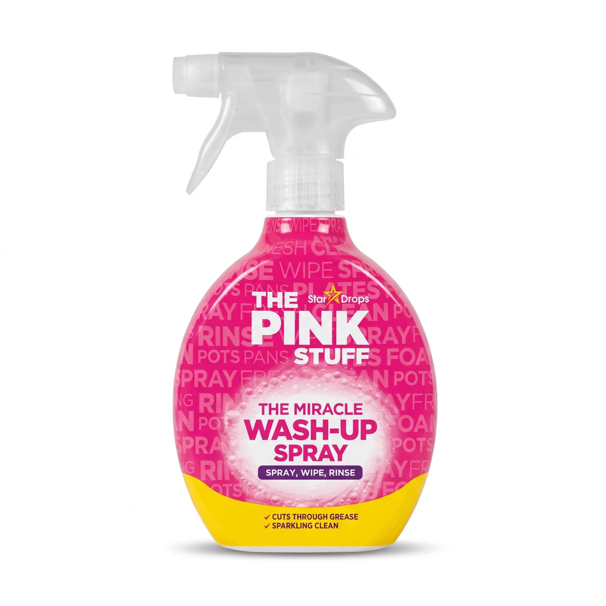 Star Drops THE PINK STUFF Miracle Wash-Up Spray – Trigger Nozzle | Spray, Wipe, Rinse Cleaning Spray