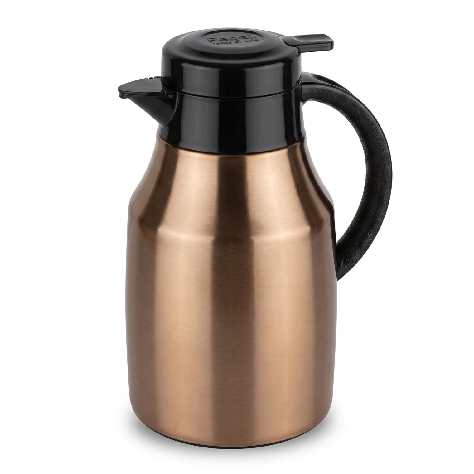Regal Stainless Steel Vacuum Jug 1.6L – Bronze Body, Leak-Proof Design for Tea and Coffee