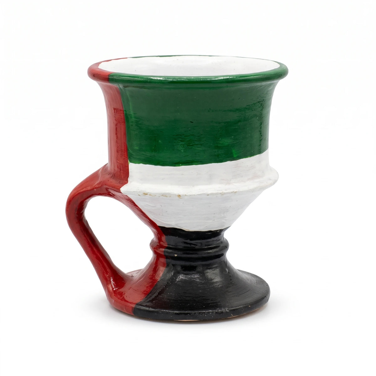 UAE Flag Colors Painted Incense Burner (Madkhan) – 13 x 10 x 12 cm | National Day Celebration Decoration