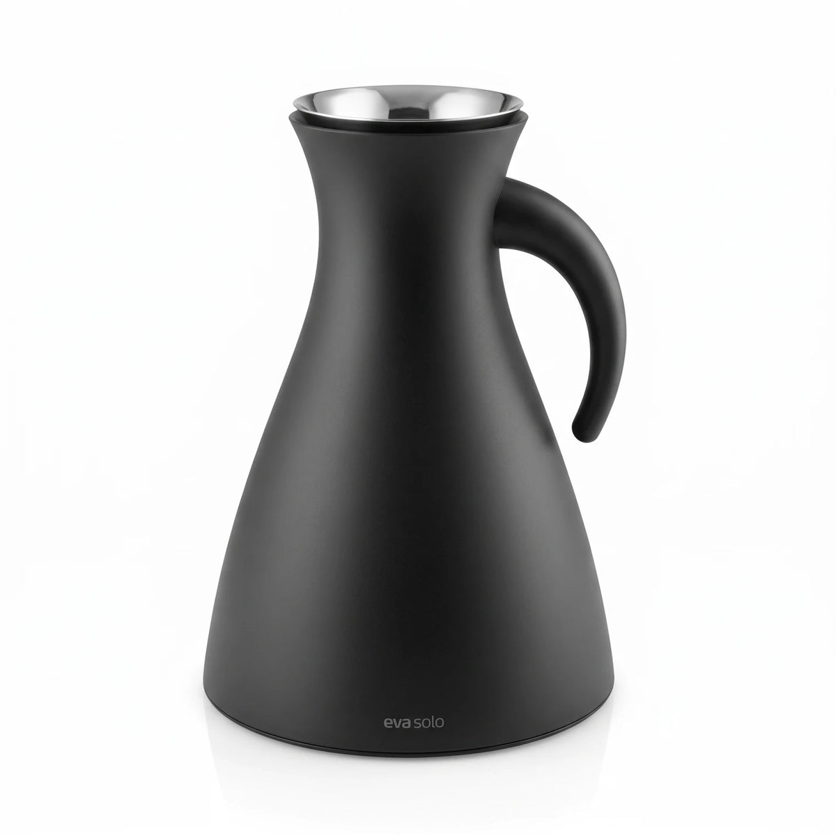 Eva Solo Matte Black Vaccum Flask – 1 Liter | Premium Plastic | Leak Proof | Keeps Drinks Hot or Cold