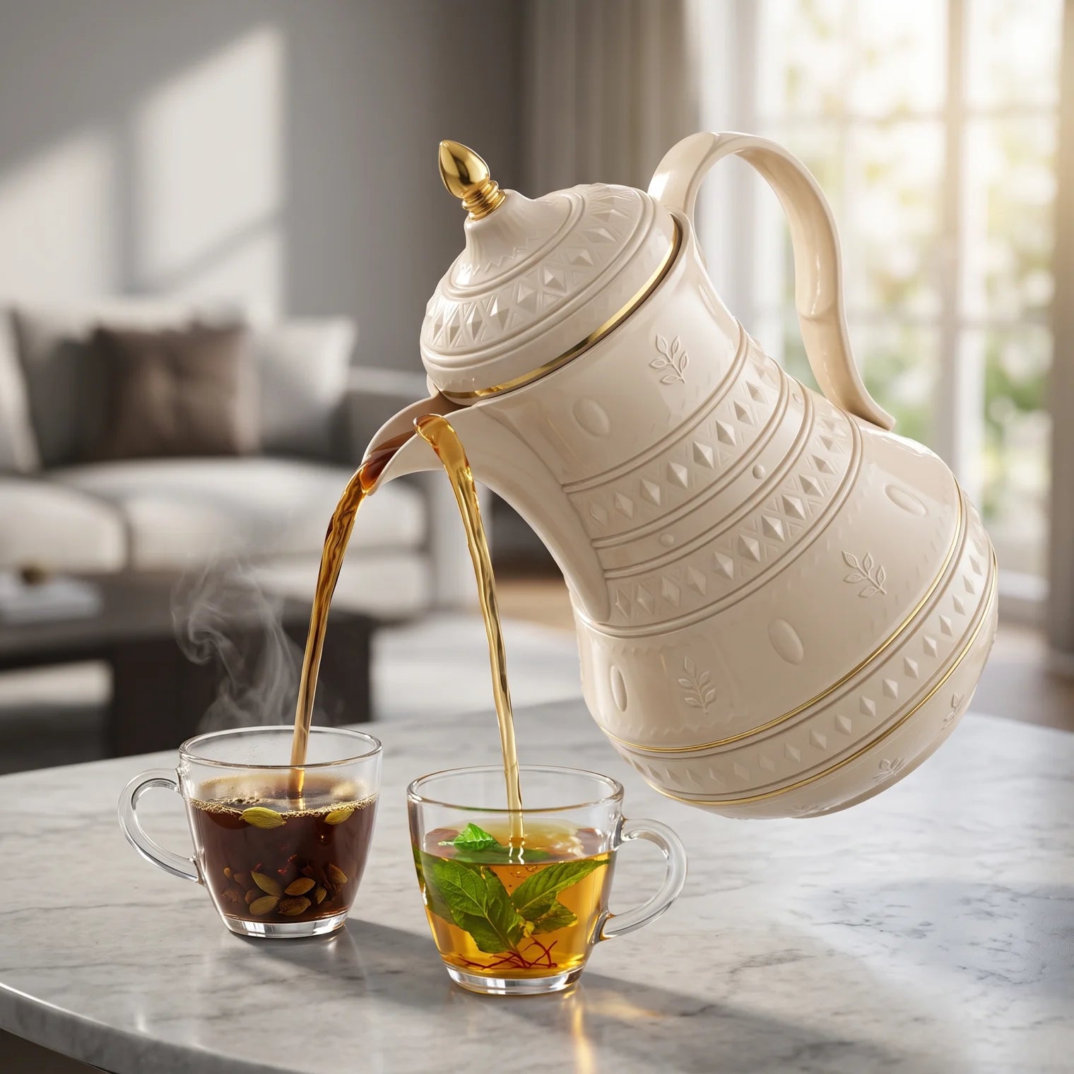 Rose Decorative Vaccum Flask 1 Liter – Leak Proof Tea and Coffee Flask | Keeps Hot 12 Hours, Cold 24 Hours