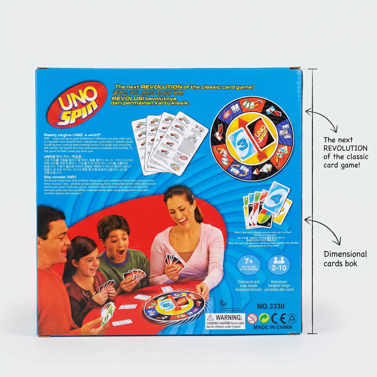 UNO SPIN Classic Card Game for 2–10 Players Age 7+ | Colorful Cards, Spinner-Style Game Component and Spin-Based Twist