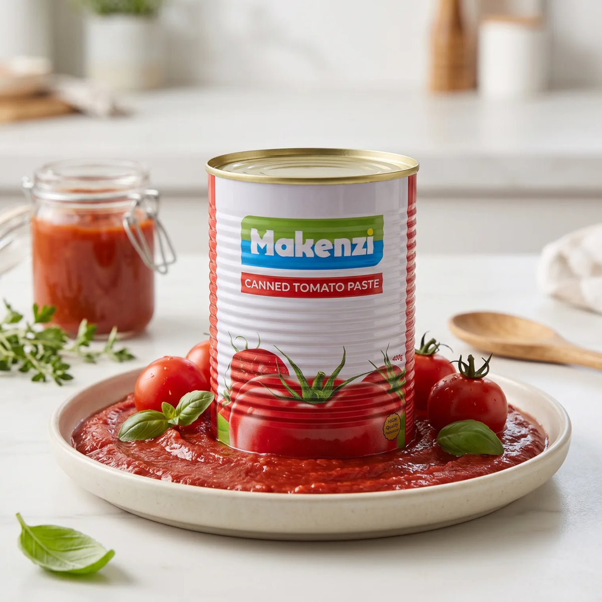Marenzi Canned Tomato Paste – 400 grams | Pasteurized Tomato Ingredient | Single Can for Sauces, Soups and Pasta Dishes