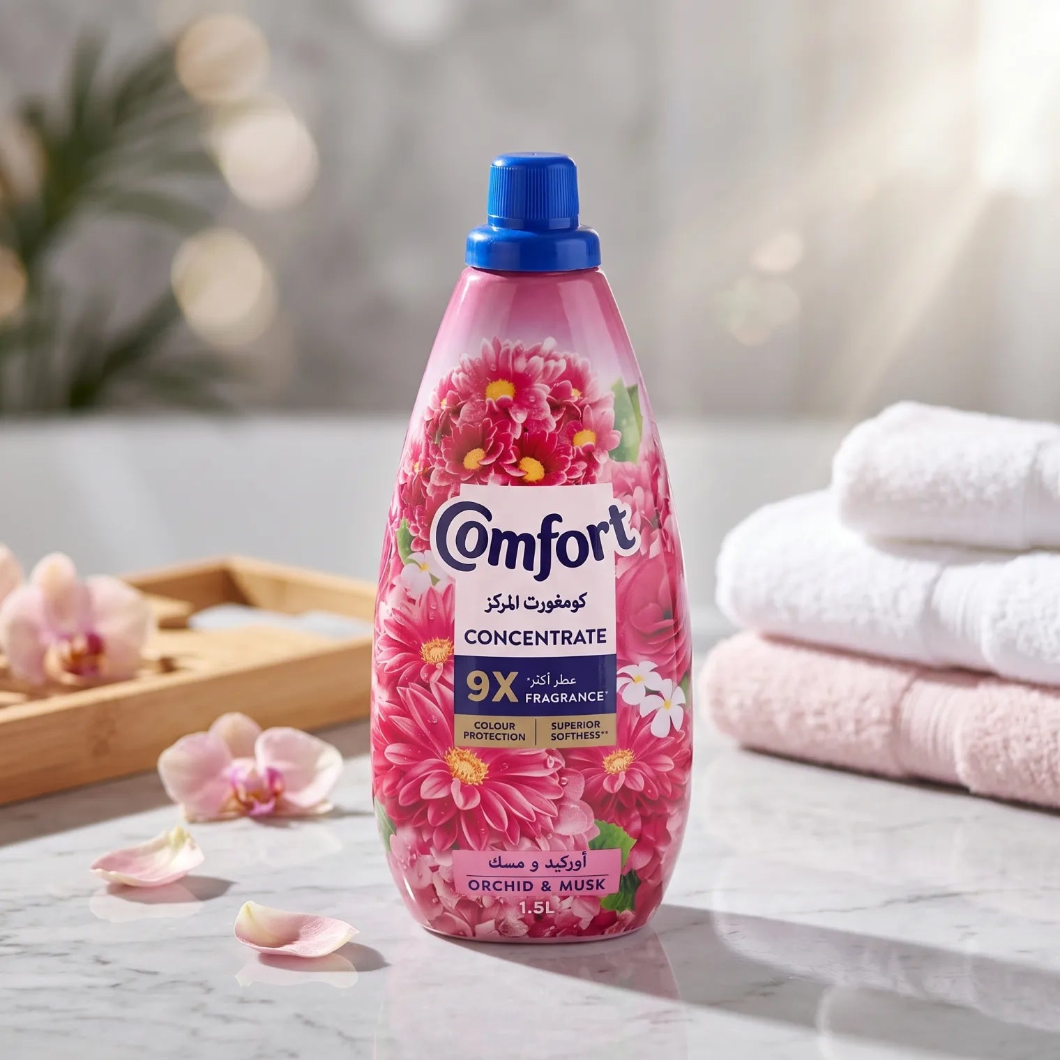 Comfort Fabric Softener 2x(1.5L) – Orchid & Musk Concentrate | 9X Fragrance | Colour Protection | Superior Softness