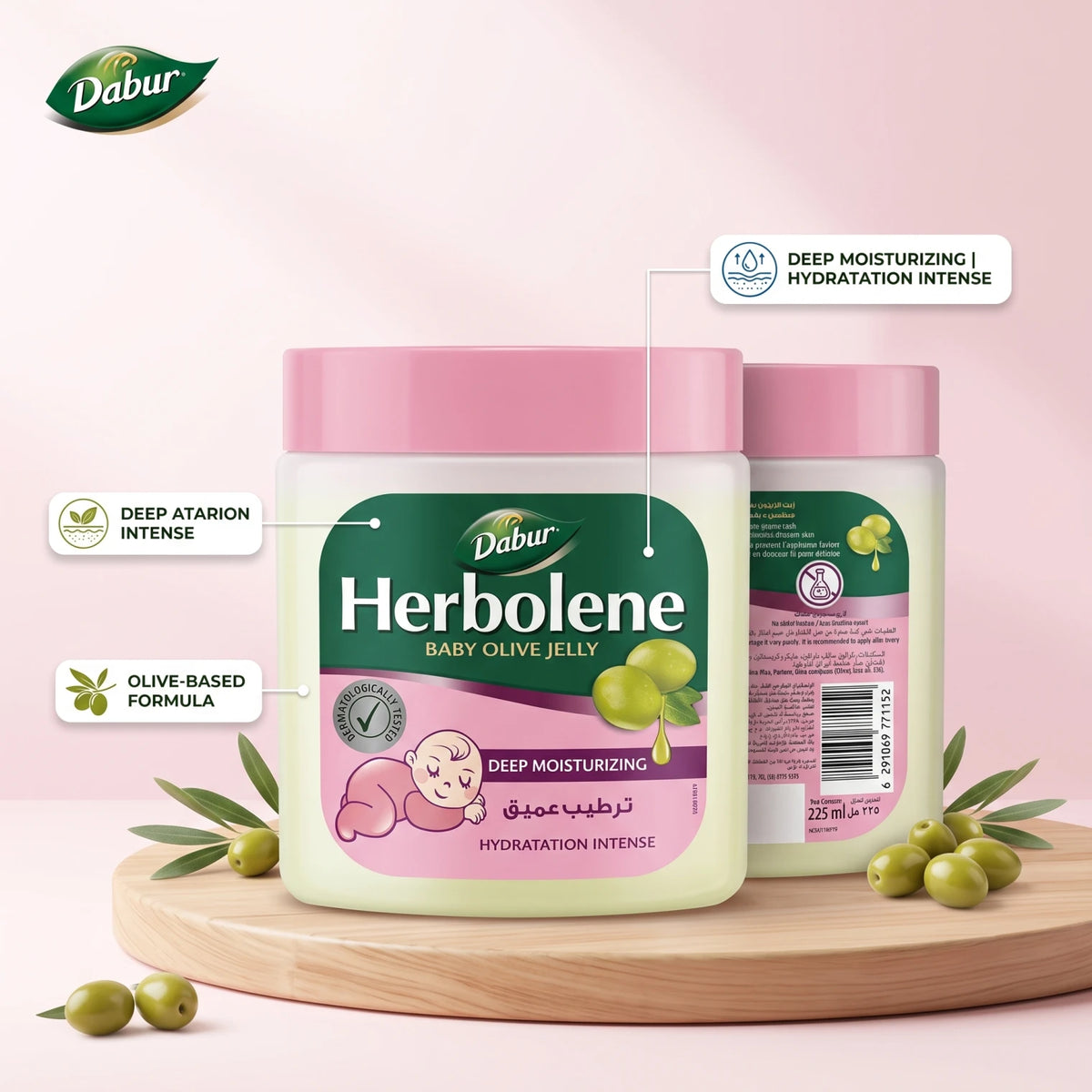 Dabur Herbalene Baby olives jelly – Deep Moisturizing Olive Jelly | Dermatologically Tested