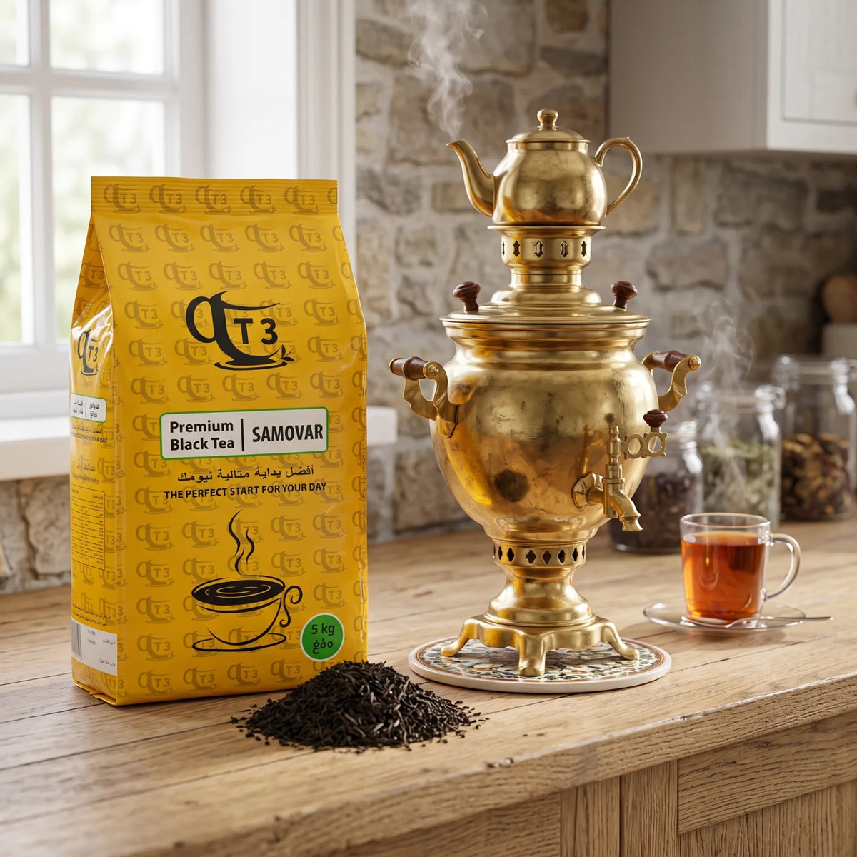 CT3 Premium Black Tea | SAMOVAR – 5 kg Yellow Pack for Everyday Tea Preparation and Serving